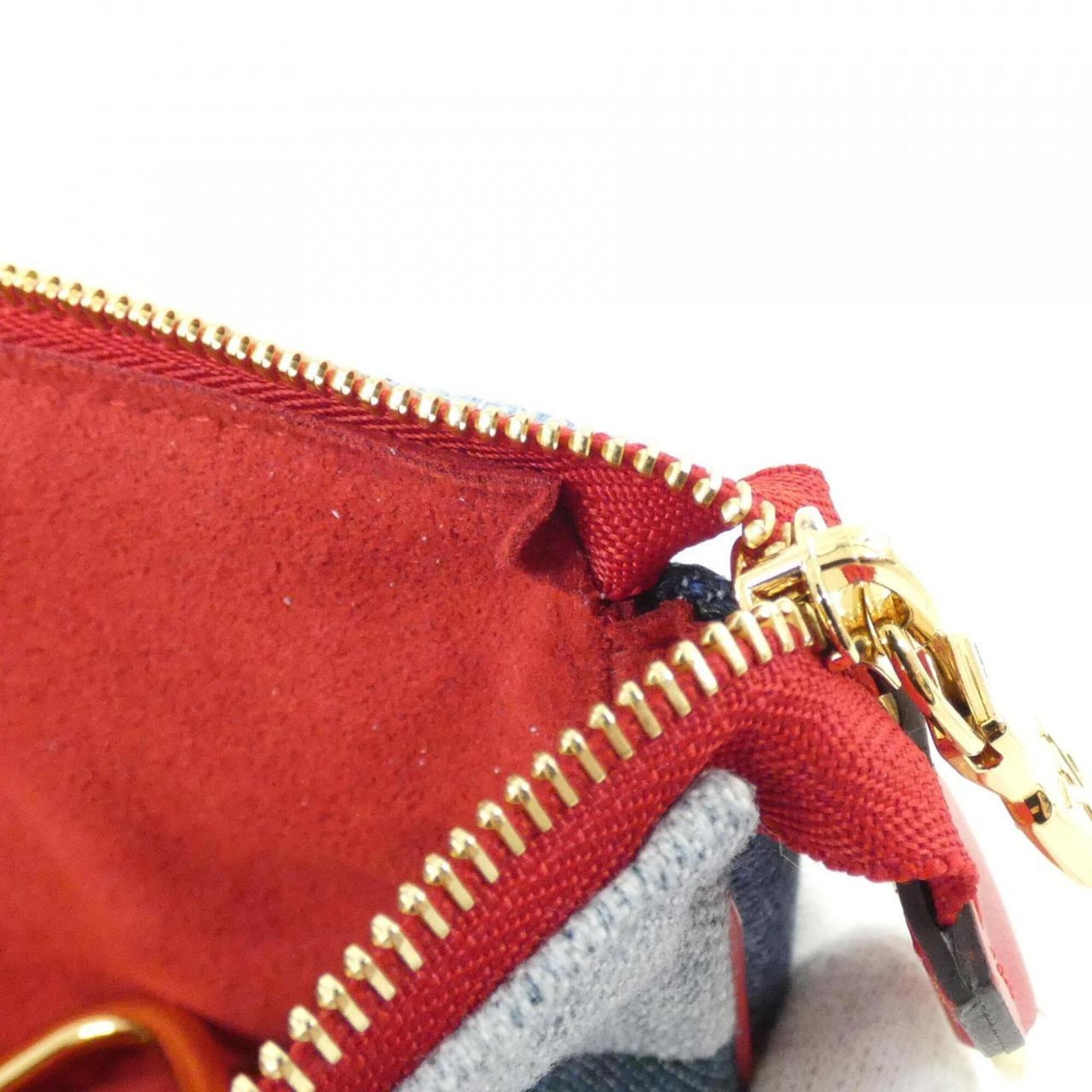 Louis Vuitton Blue Denim Coin Purse/Coin Case (Pre-Owned)
