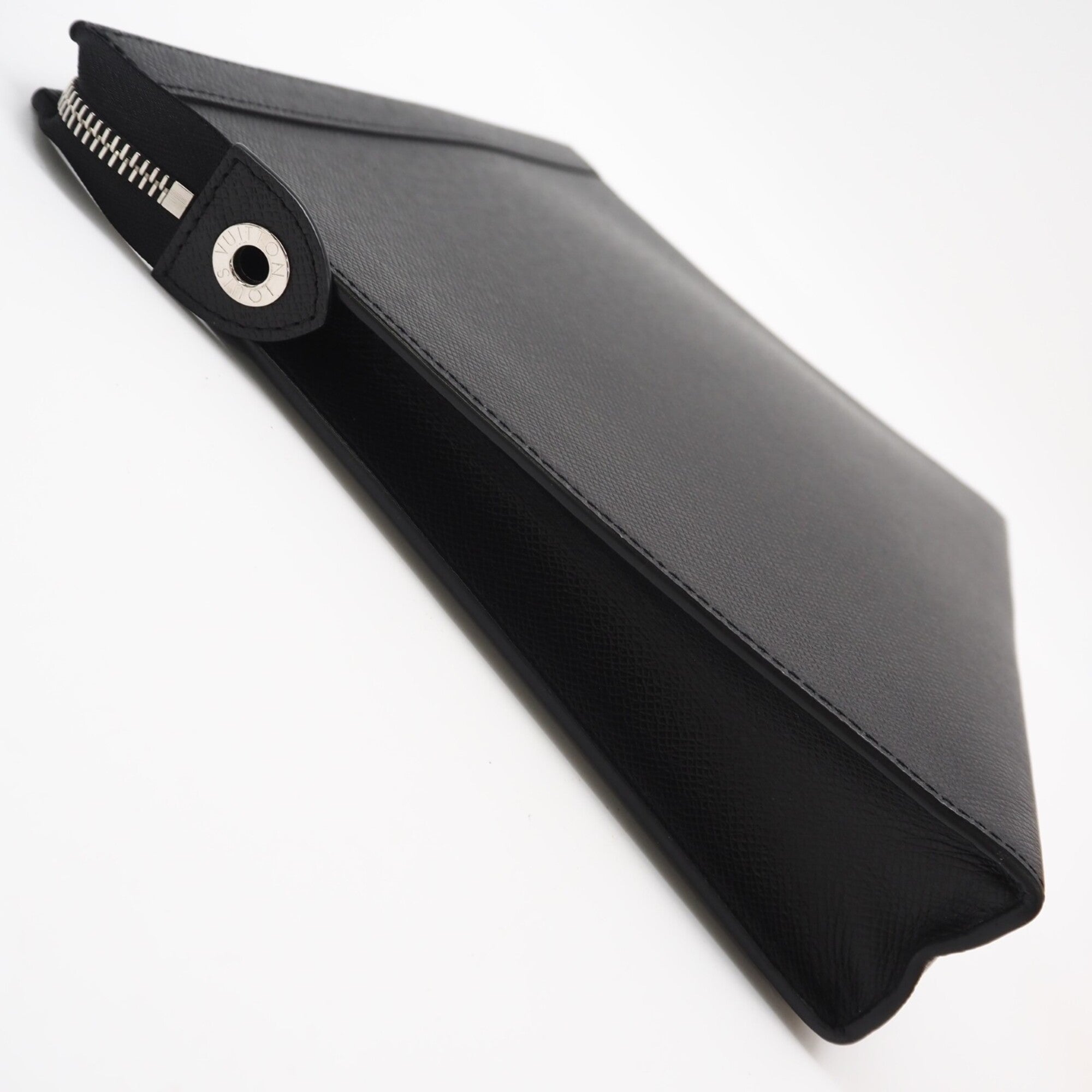 Louis Vuitton Black Leather Clutch Bag (Pre-Owned)