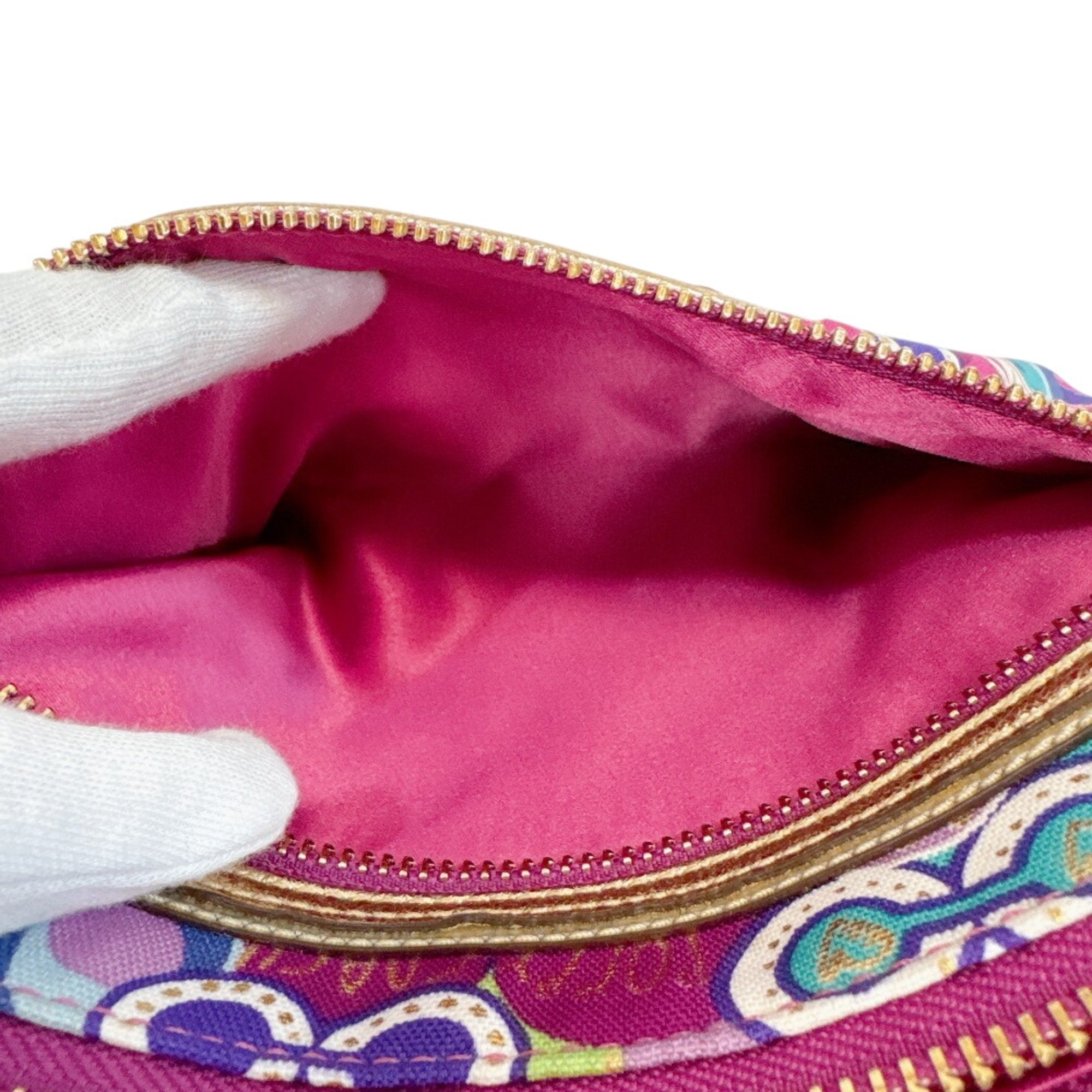 Coach Multi-Color Canvas Pochette Pouch Shoulder Bag (Pre-Owned)