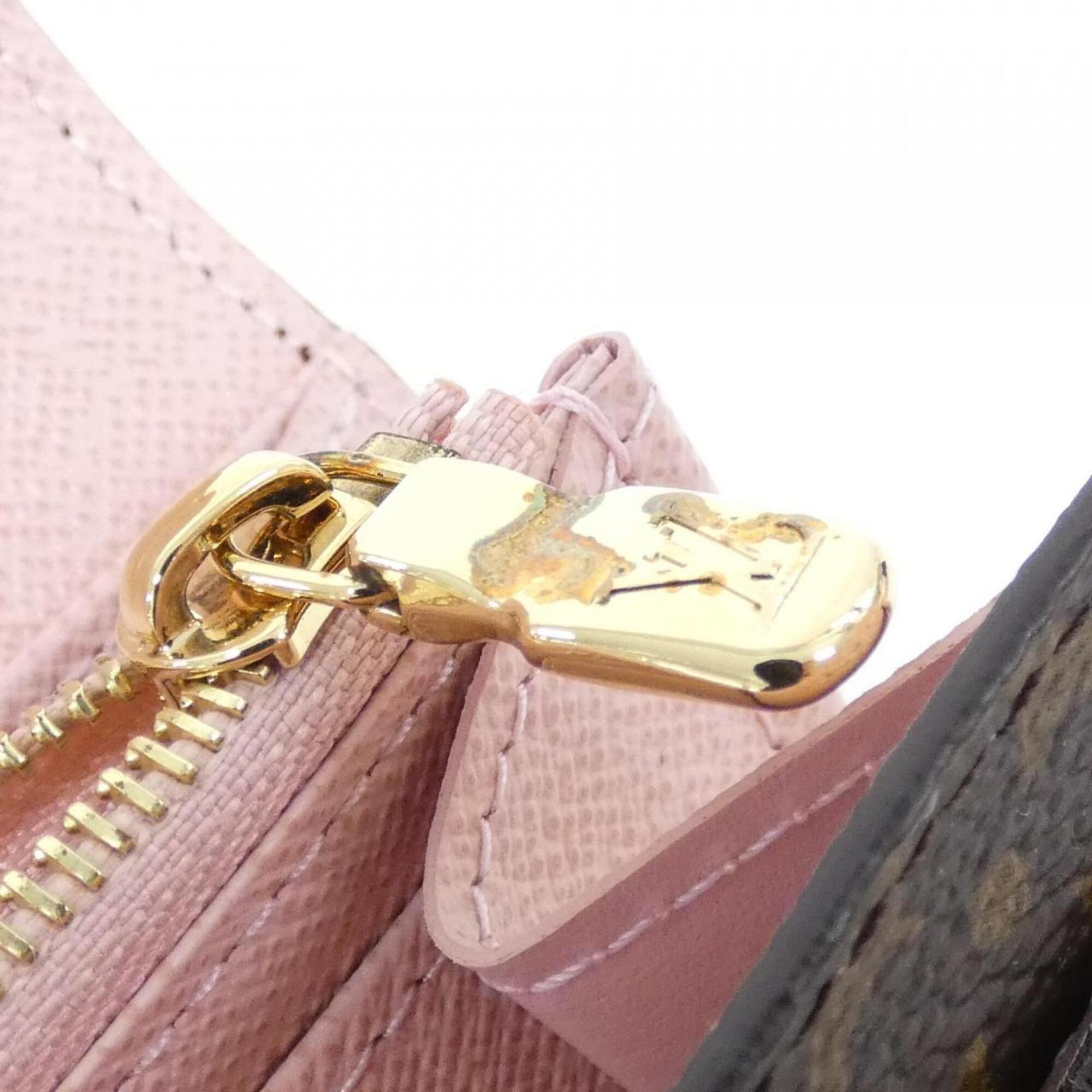 Louis Vuitton Marron Rose Ballerine Coated Canvas Long Wallet (Bi-Fold) (Pre-Owned)