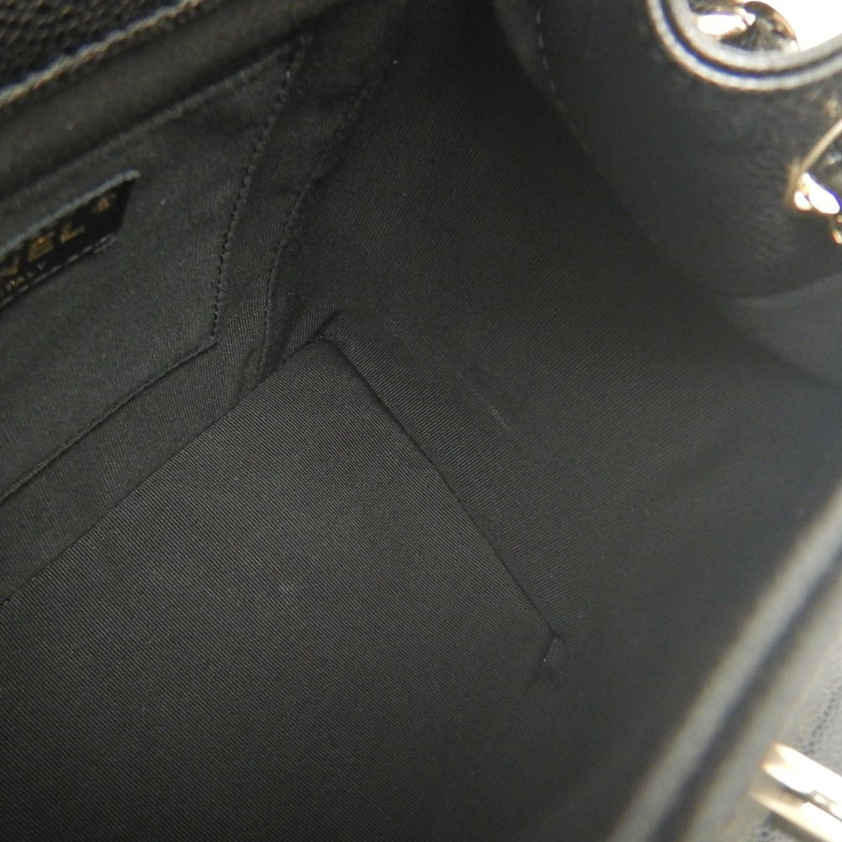 Chanel Black Grained Calfskin Backpack (Pre-Owned)