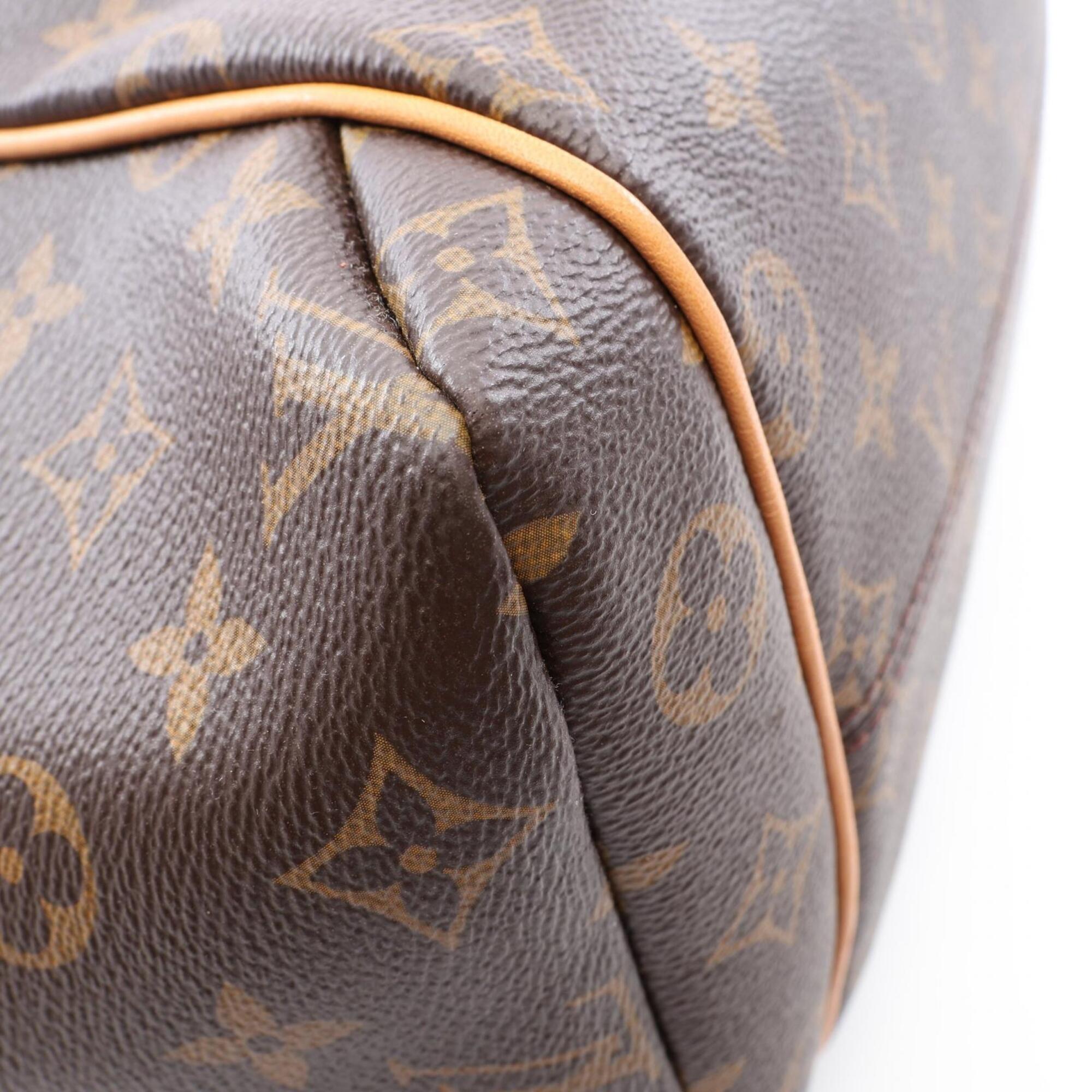 Louis Vuitton Brown Coated Canvas Leather Handbag Tote Bag (Pre-Owned)