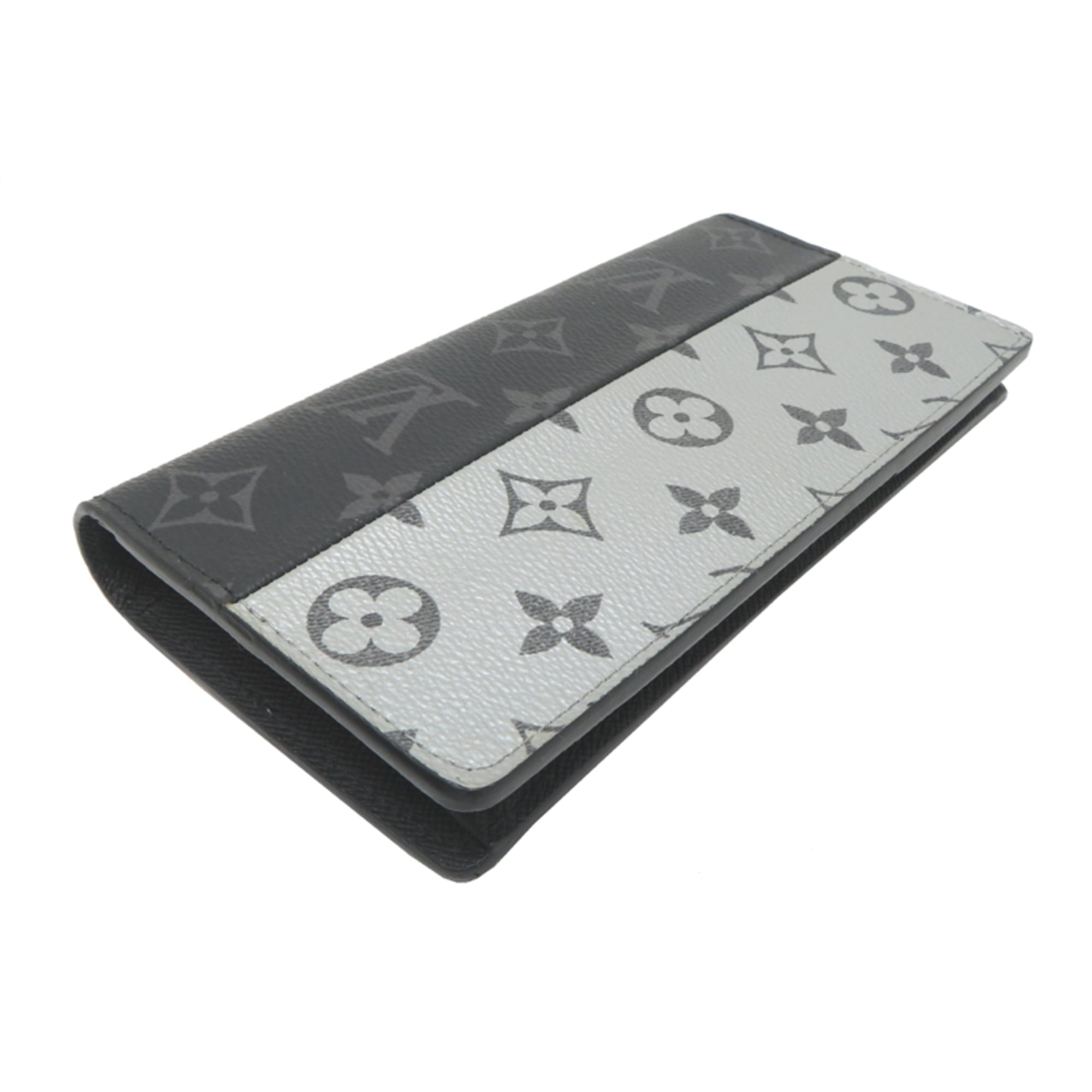 Louis Vuitton Black Gray Long Wallet (Bi-Fold) (Pre-Owned)