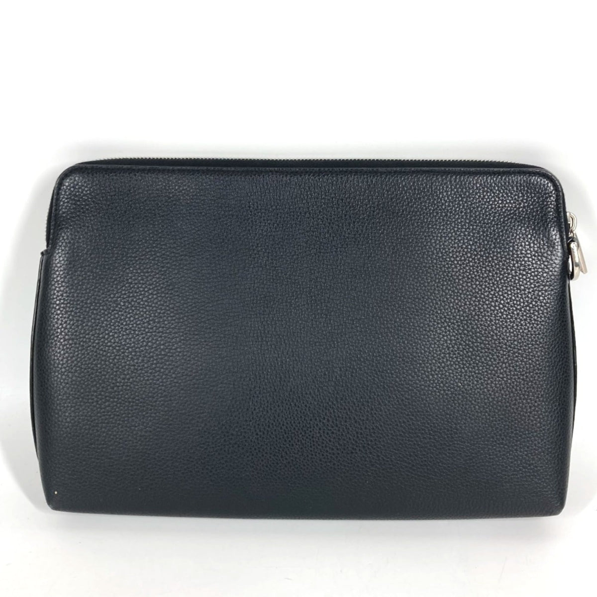 Christian Dior Black Leather Clutch Bag Handbag Pouch (Pre-Owned)