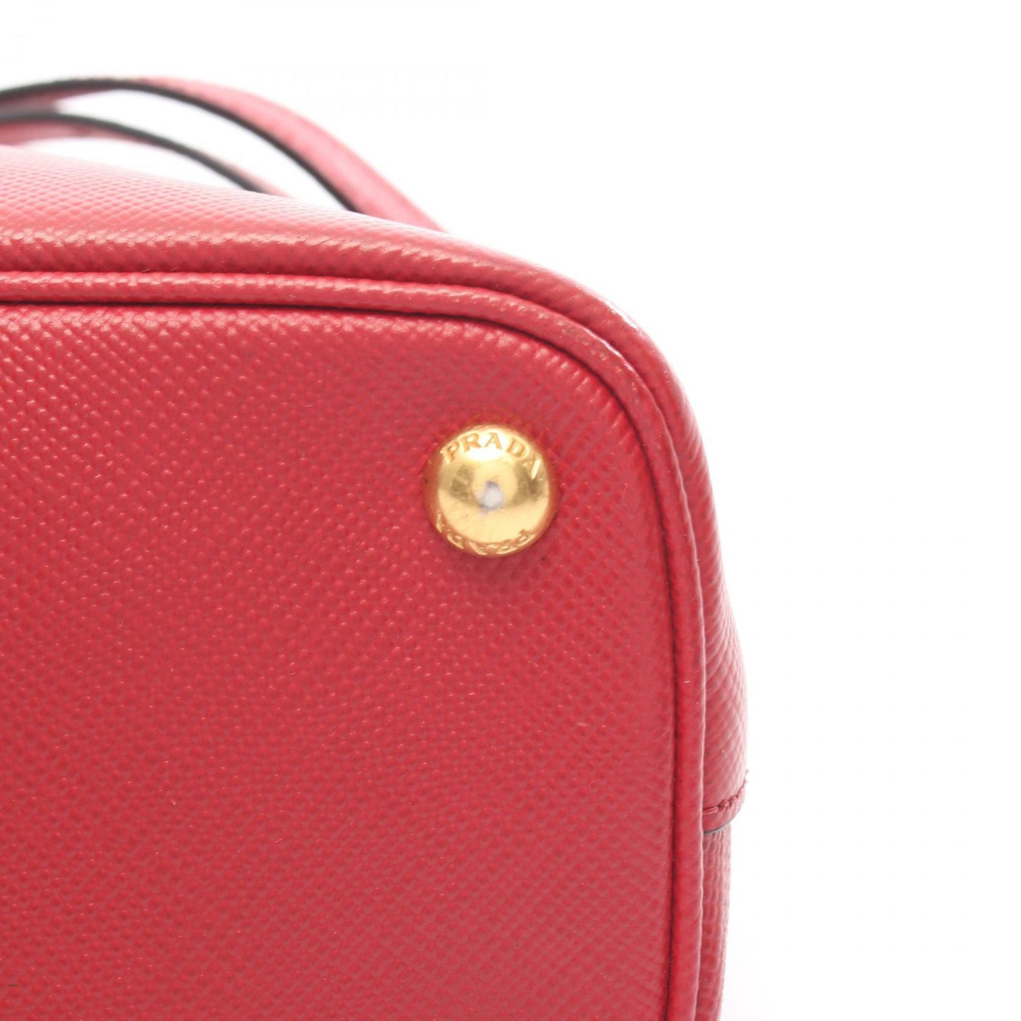 Prada Red Color Saffiano Triangle Handbag (Pre-Owned)