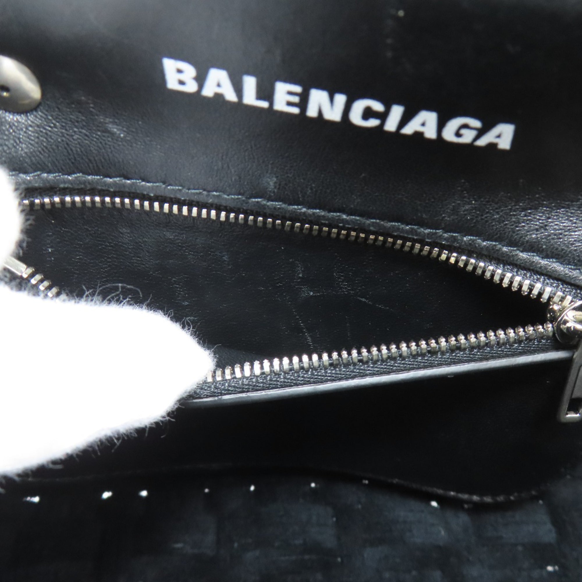 Balenciaga Black Pile Fabric Handbag (Pre-Owned)
