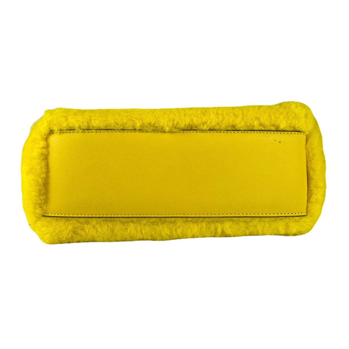 Fendi Yellow Fur Handbag Shoulder Bag (Pre-Owned)