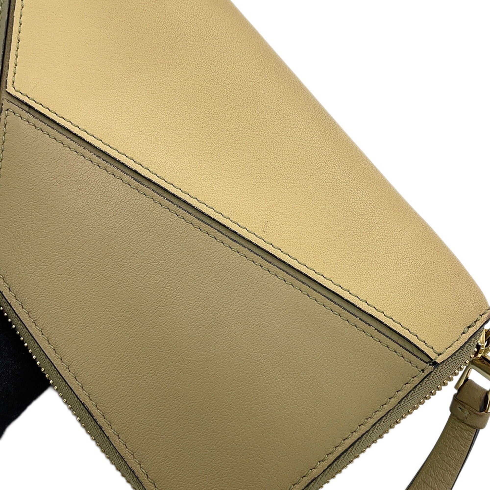 Loewe Beige Brown Leather Long Wallet (Bi-Fold) (Pre-Owned)