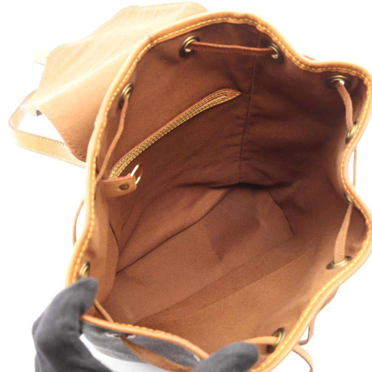 Louis Vuitton Brown Monogram Coated Canvas Leather Backpack (Pre-Owned)