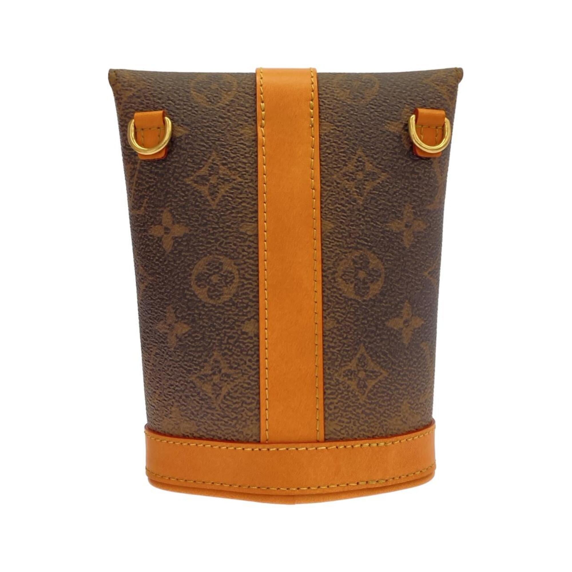 Louis Vuitton Marron Coated Canvas Handbag Pouch (Pre-Owned)