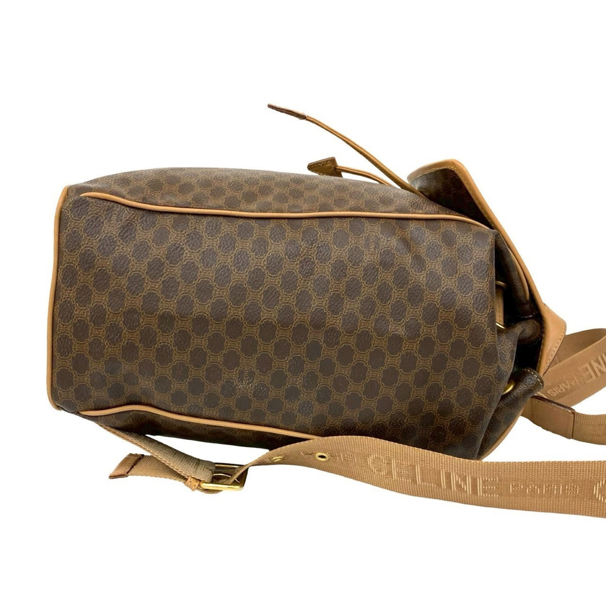 Celine Brown Leather Pvc Backpack (Pre-Owned)