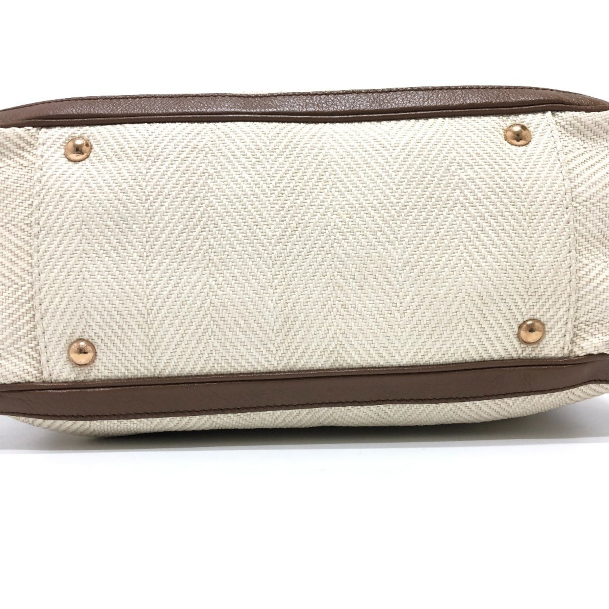 Salvatore Ferragamo Beige Canvas Tote Bag (Pre-Owned)