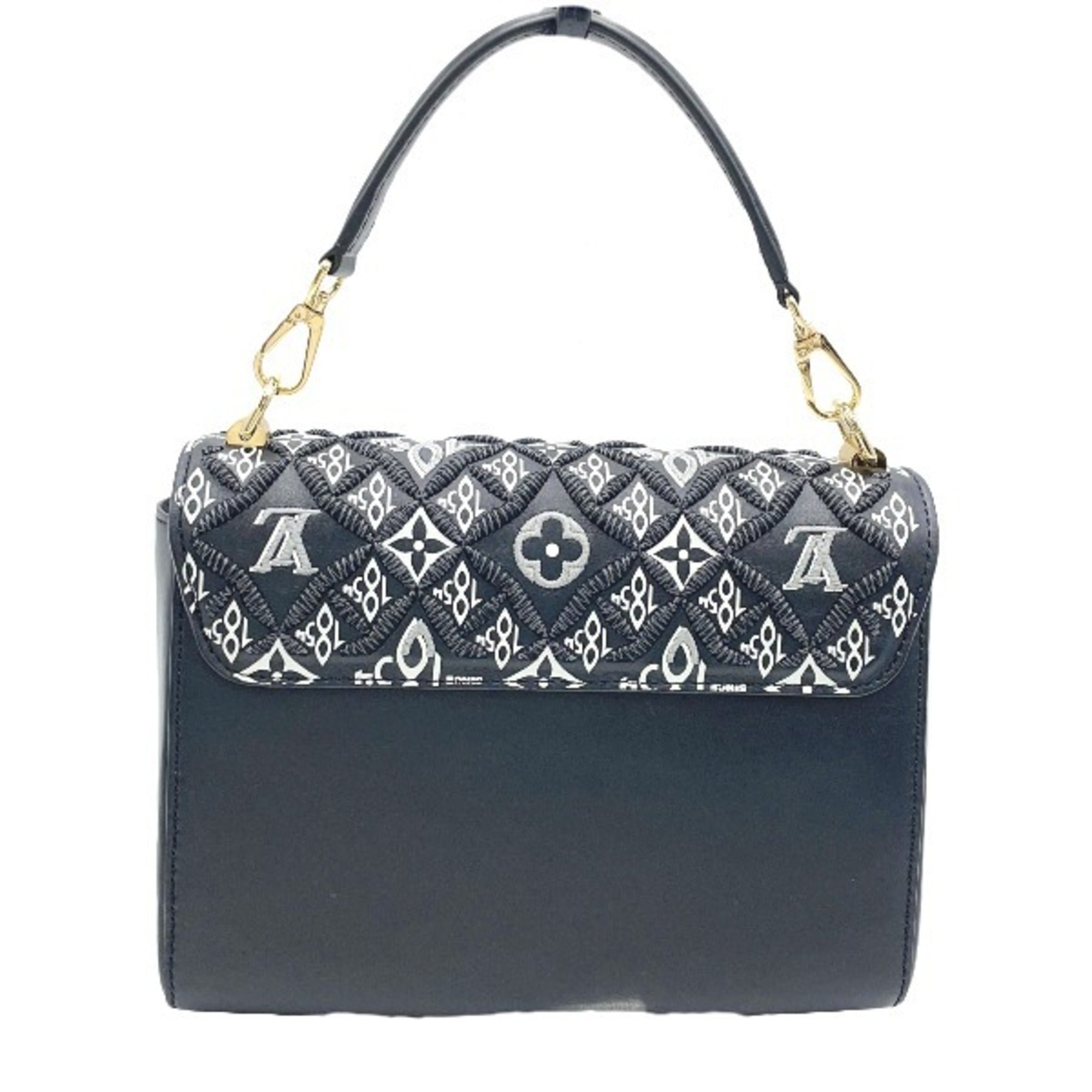 Louis Vuitton Black Leather Shoulder Bag (Pre-Owned)