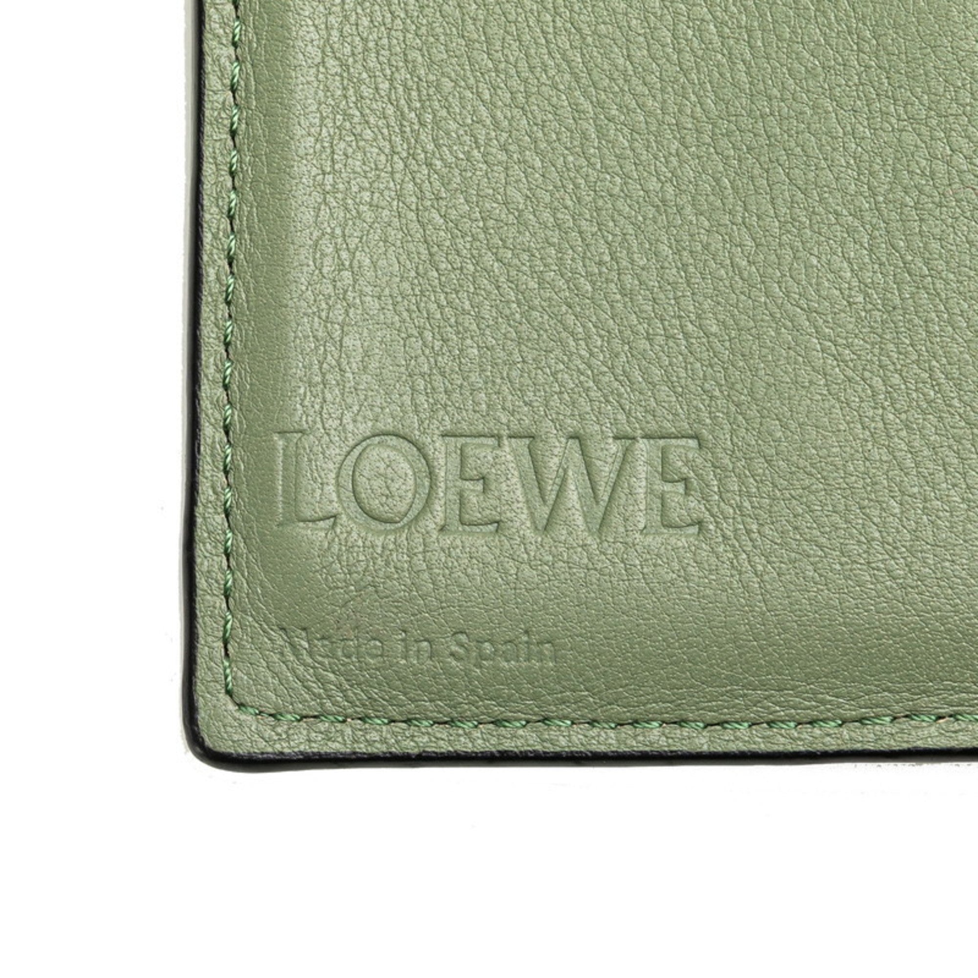 Loewe Green Leather Wallet (Tri-Fold) (Pre-Owned)