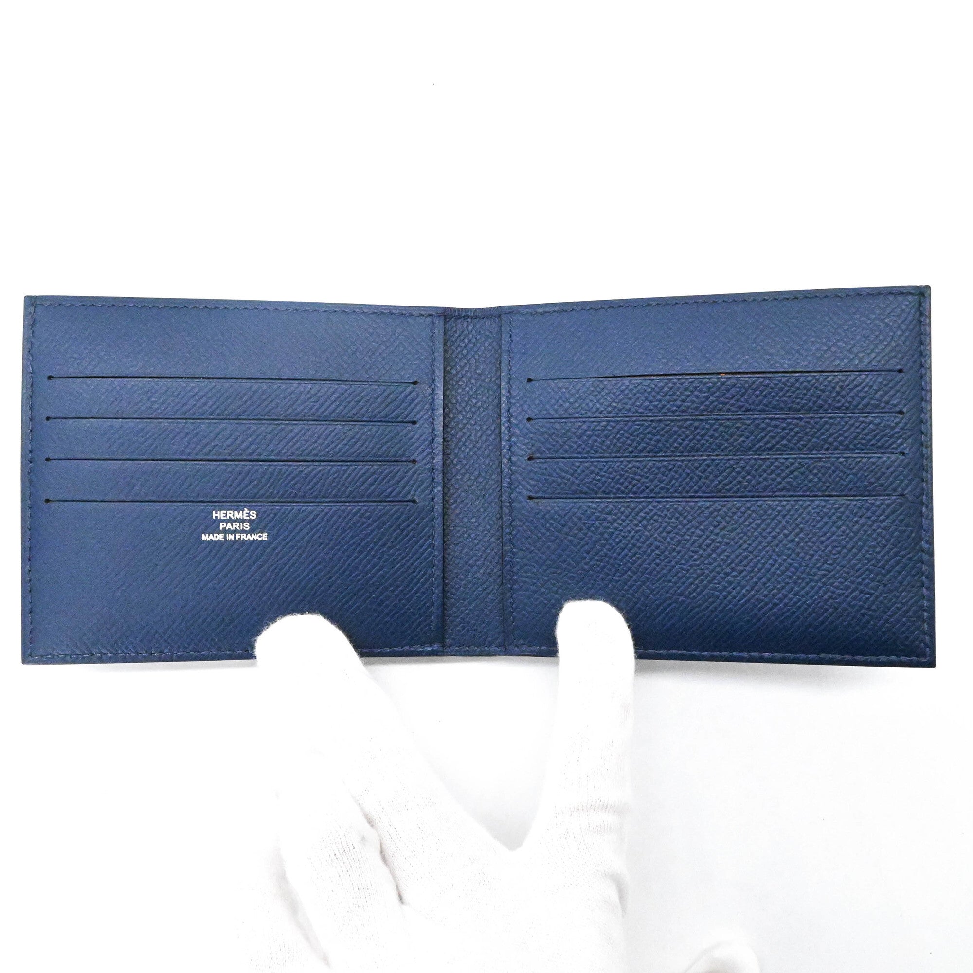Hermes Navy Epsom Leather Wallet (Bi-Fold) (Pre-Owned)