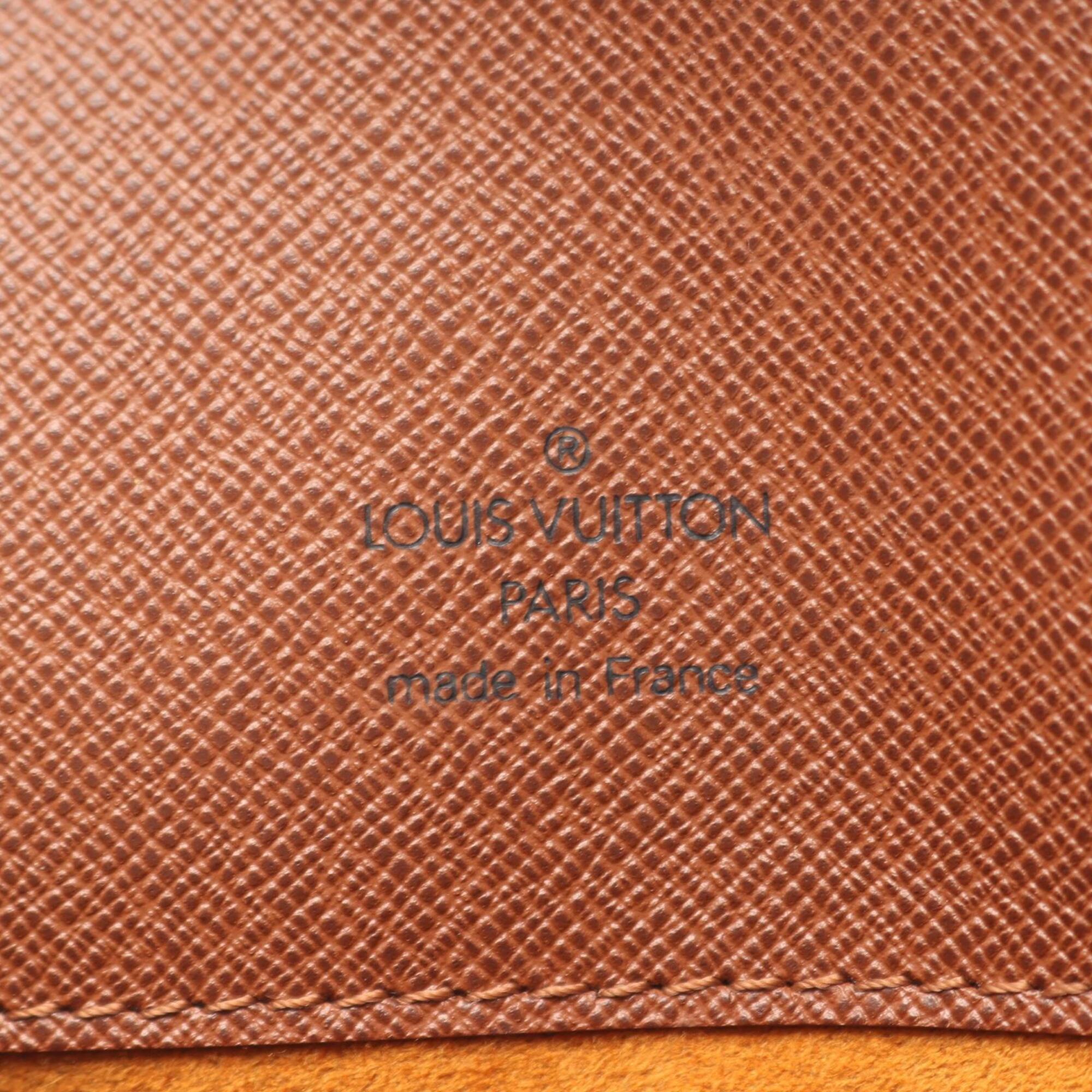 Louis Vuitton Brown Coated Canvas Monogram Leather Handbag Shoulder Bag (Pre-Owned)