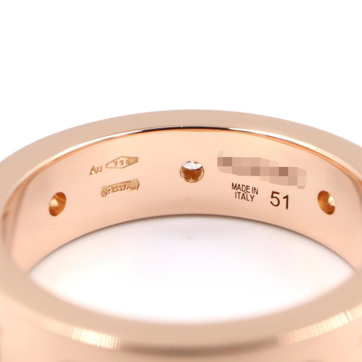 Bvlgari Gold Clear Pink Gold (18K) Band Ring (Pre-Owned)