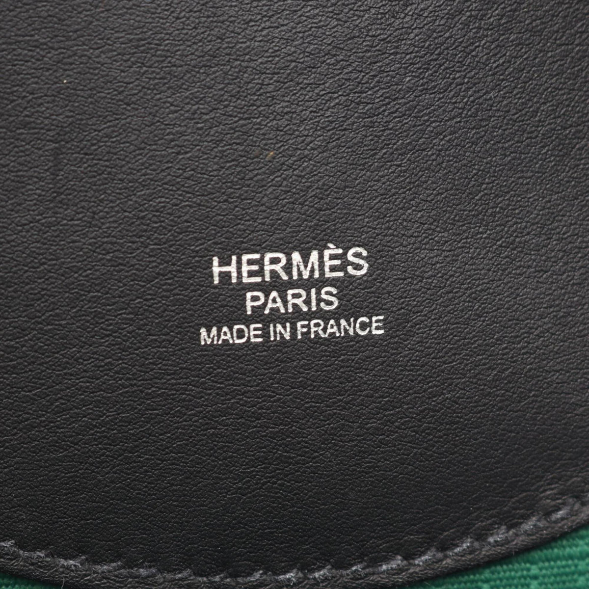 Hermes Black Green Swift Leather Backpack (Pre-Owned)