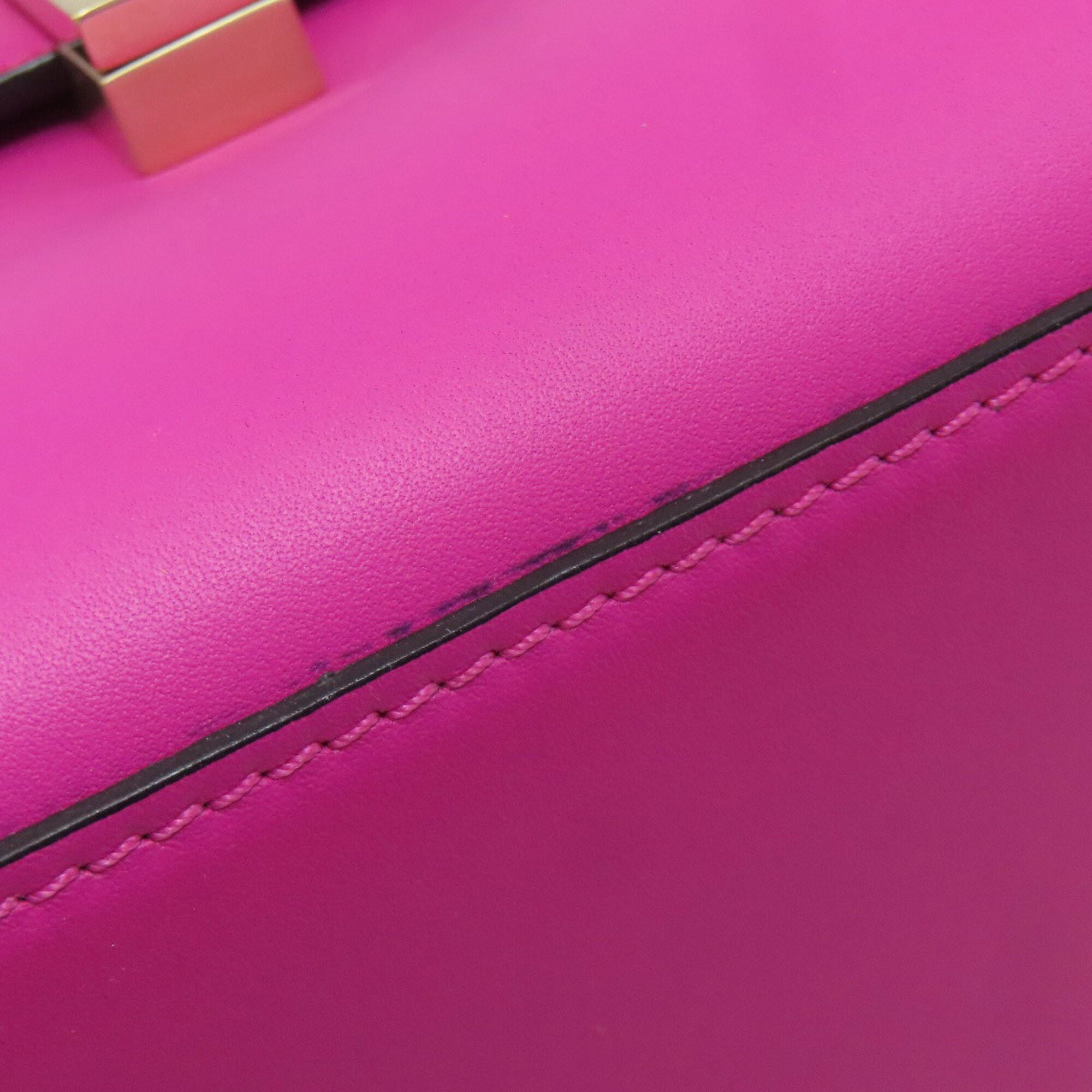 Valextra Pink Leather Handbag (Pre-Owned)