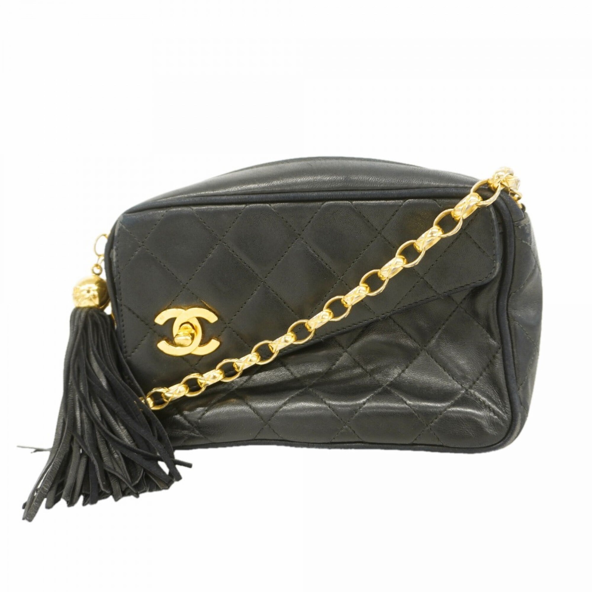 Chanel Black Leather Shoulder Bag (Pre-Owned)