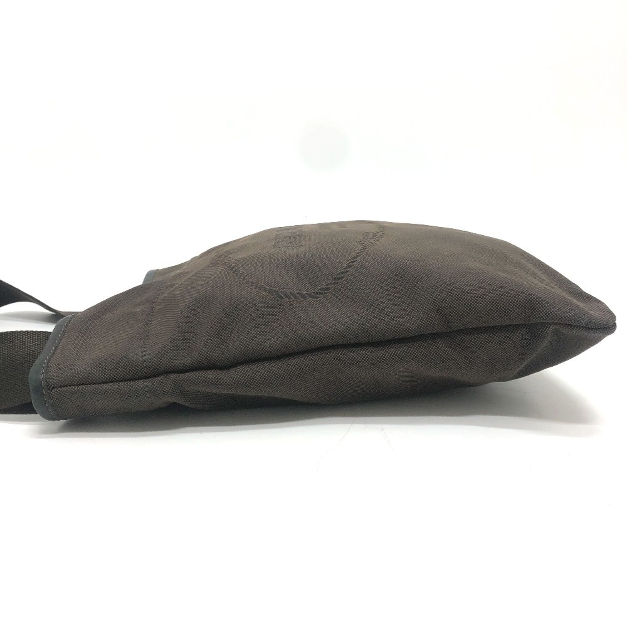 Prada Brown Canvas Pochette Shoulder Bag (Pre-Owned)