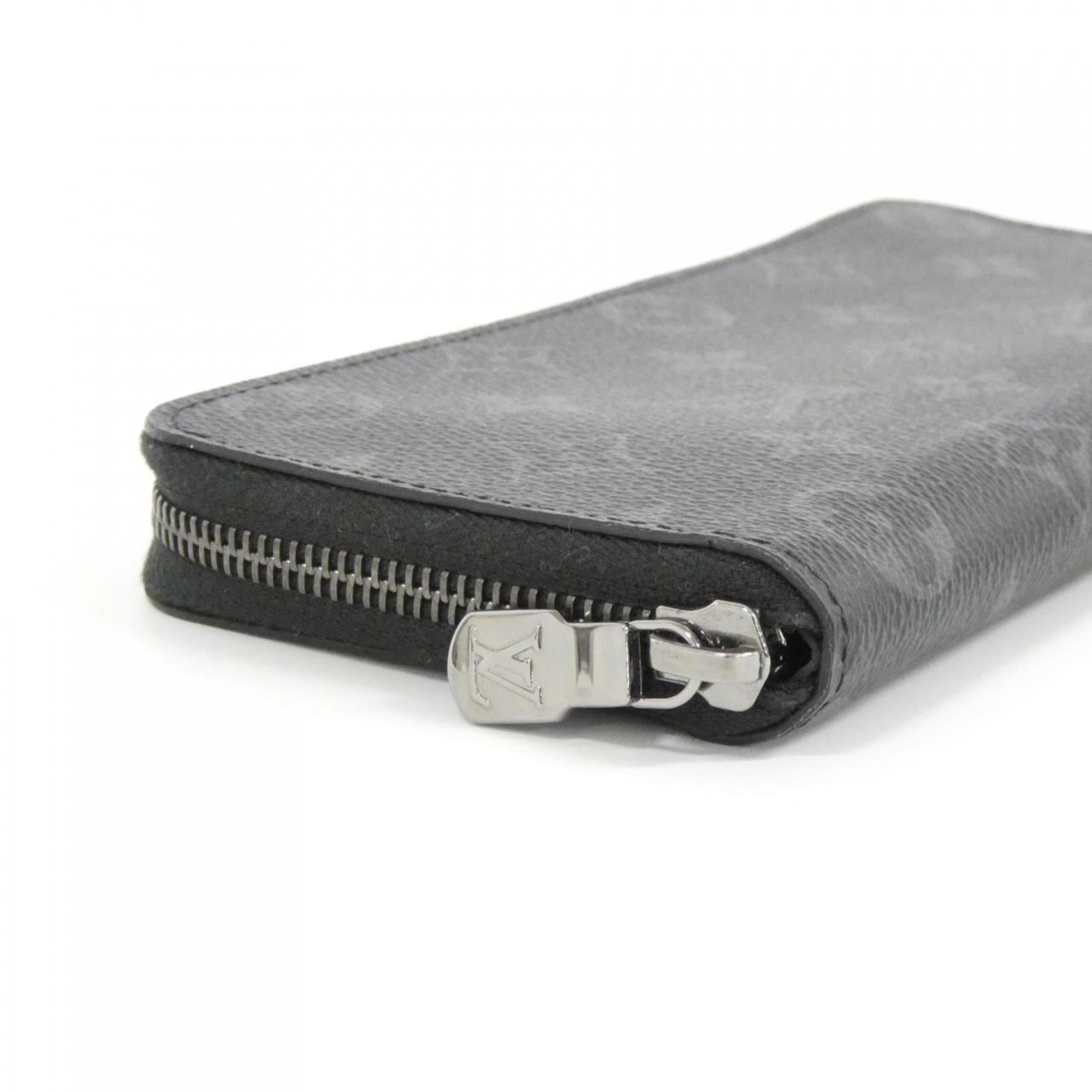Louis Vuitton Black Coated Canvas Long Wallet (Bi-Fold) (Pre-Owned)