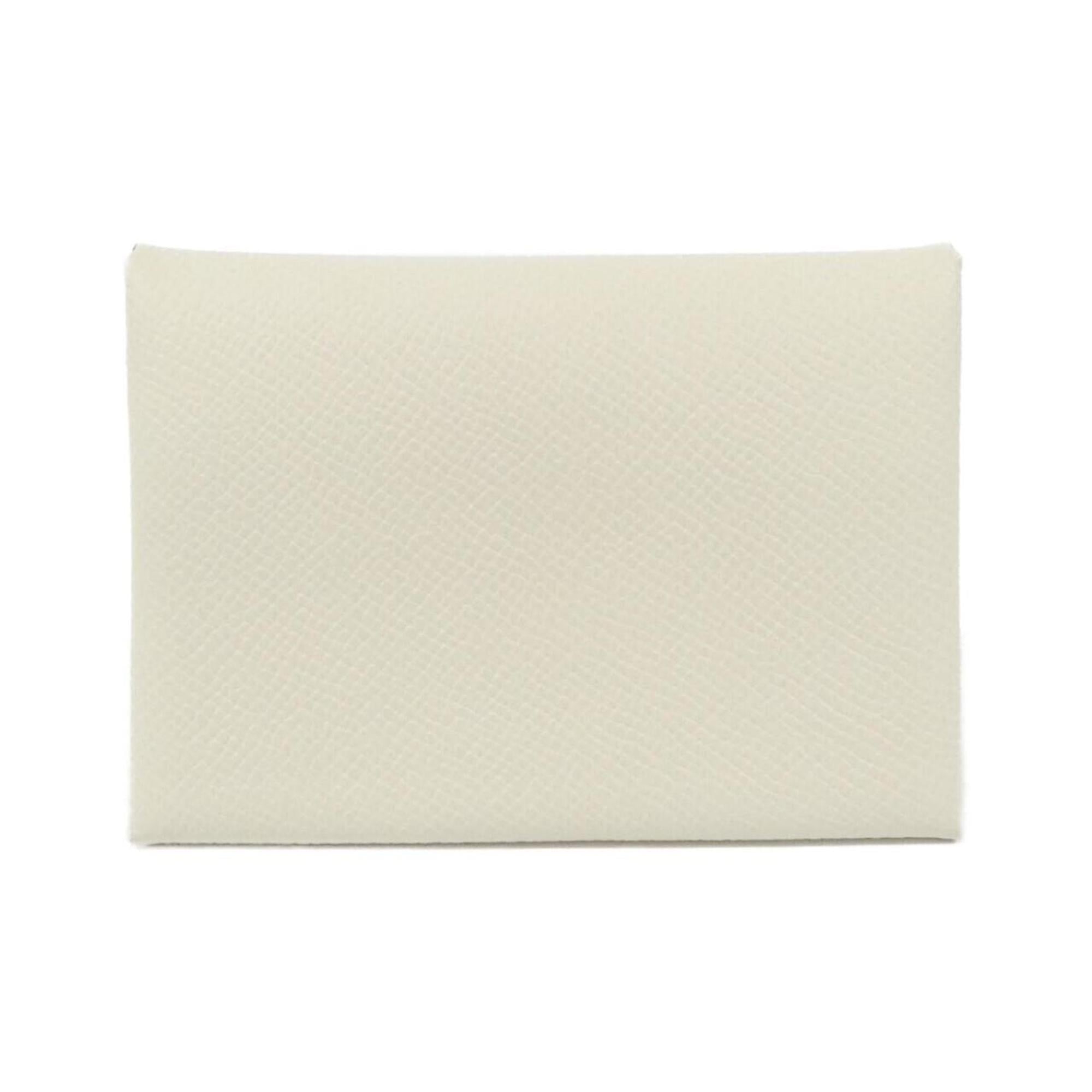 Hermes White Epsom Leather Coin Purse/Coin Case (Pre-Owned)
