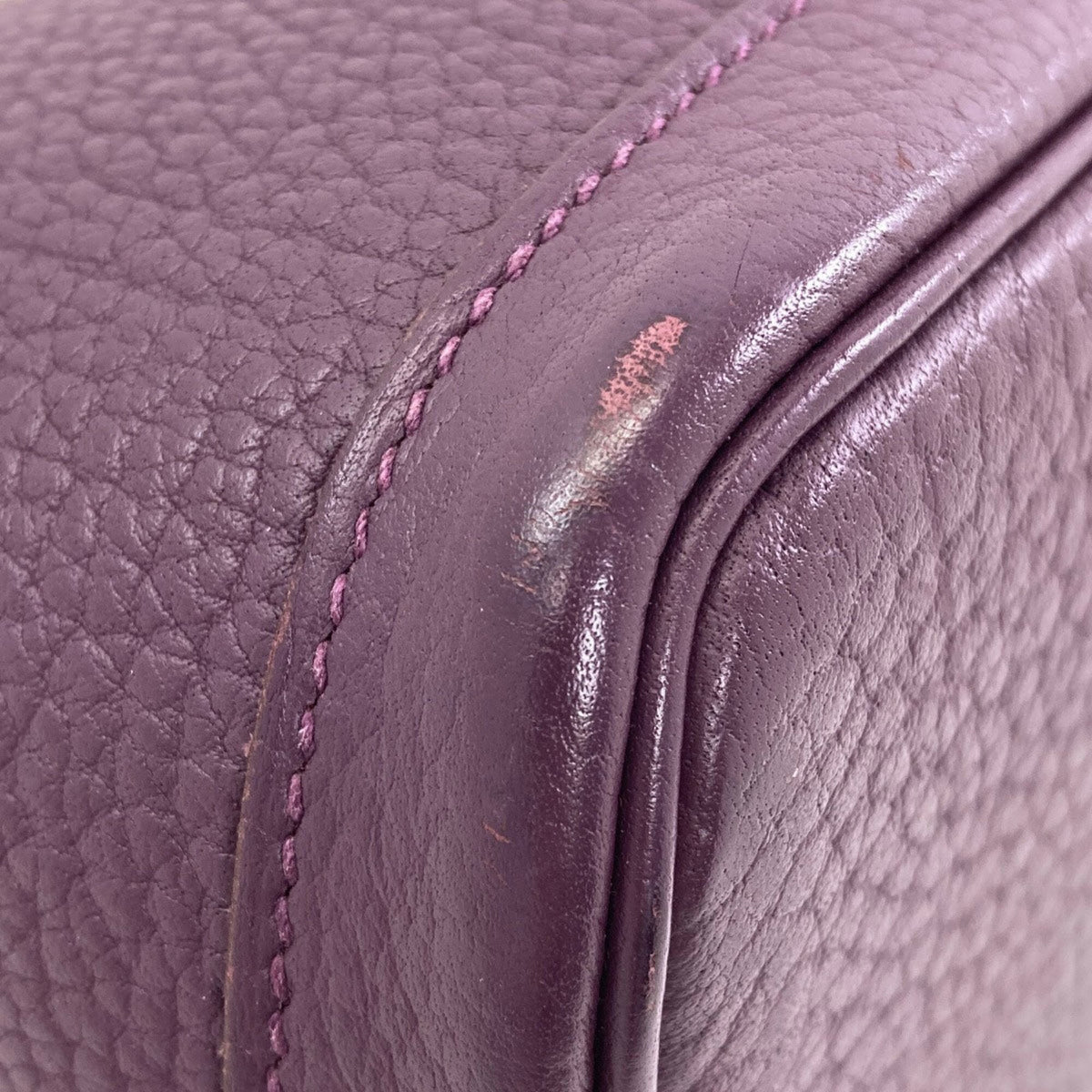 Hermes Purple Negonda Leather Handbag (Pre-Owned)