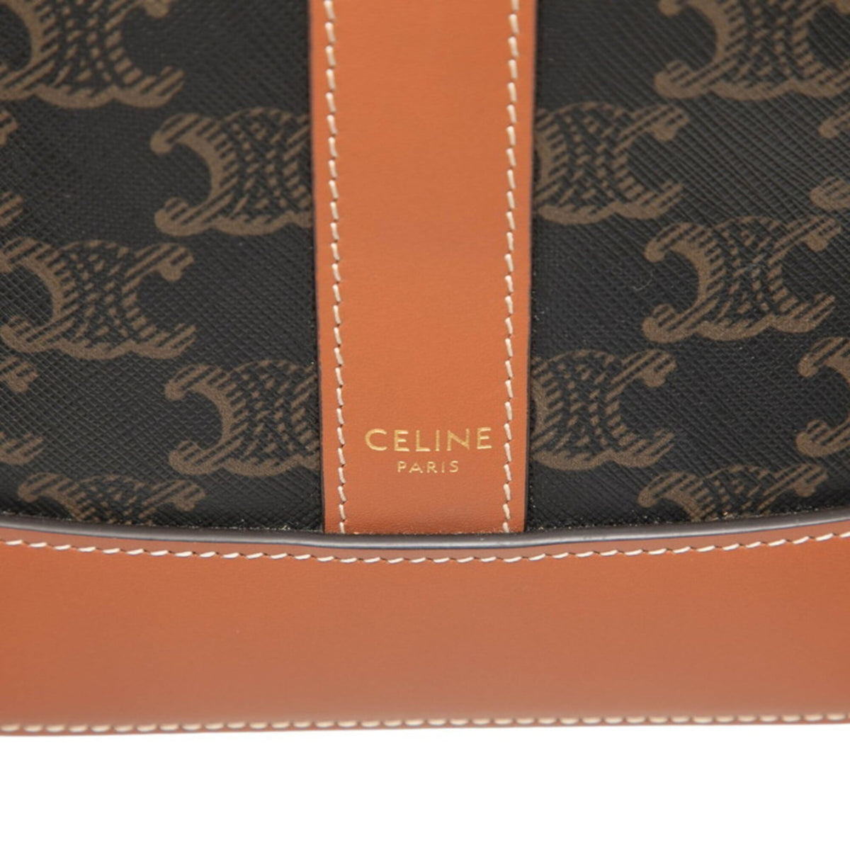 Celine Black Brown Pvc Leather Shoulder Bag (Pre-Owned)