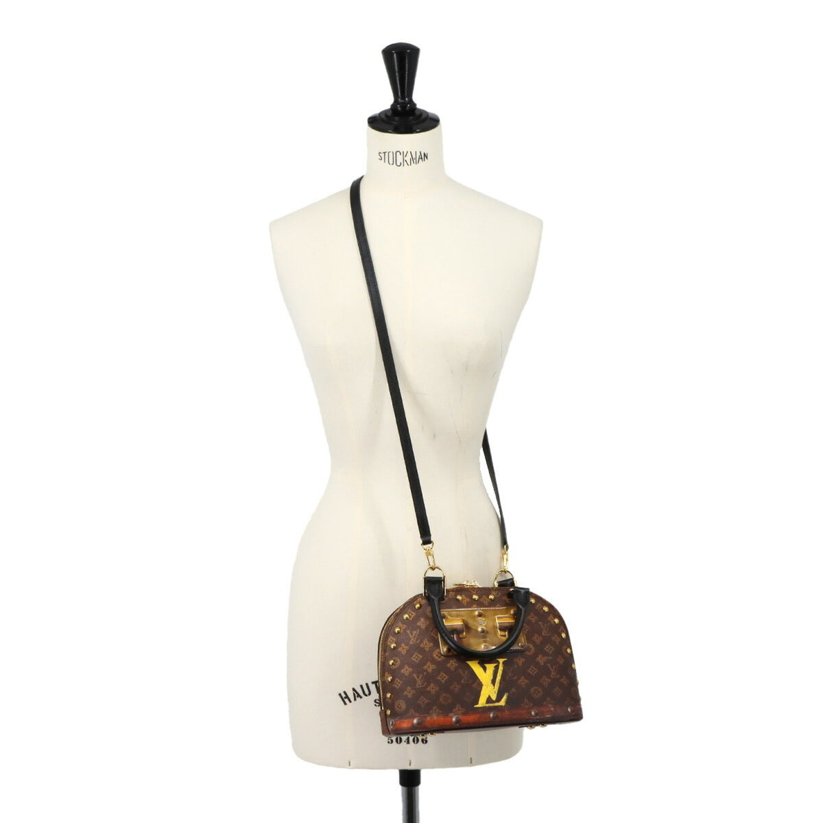 Louis Vuitton Brown Monogram Canvas Leather Handbag (Pre-Owned)