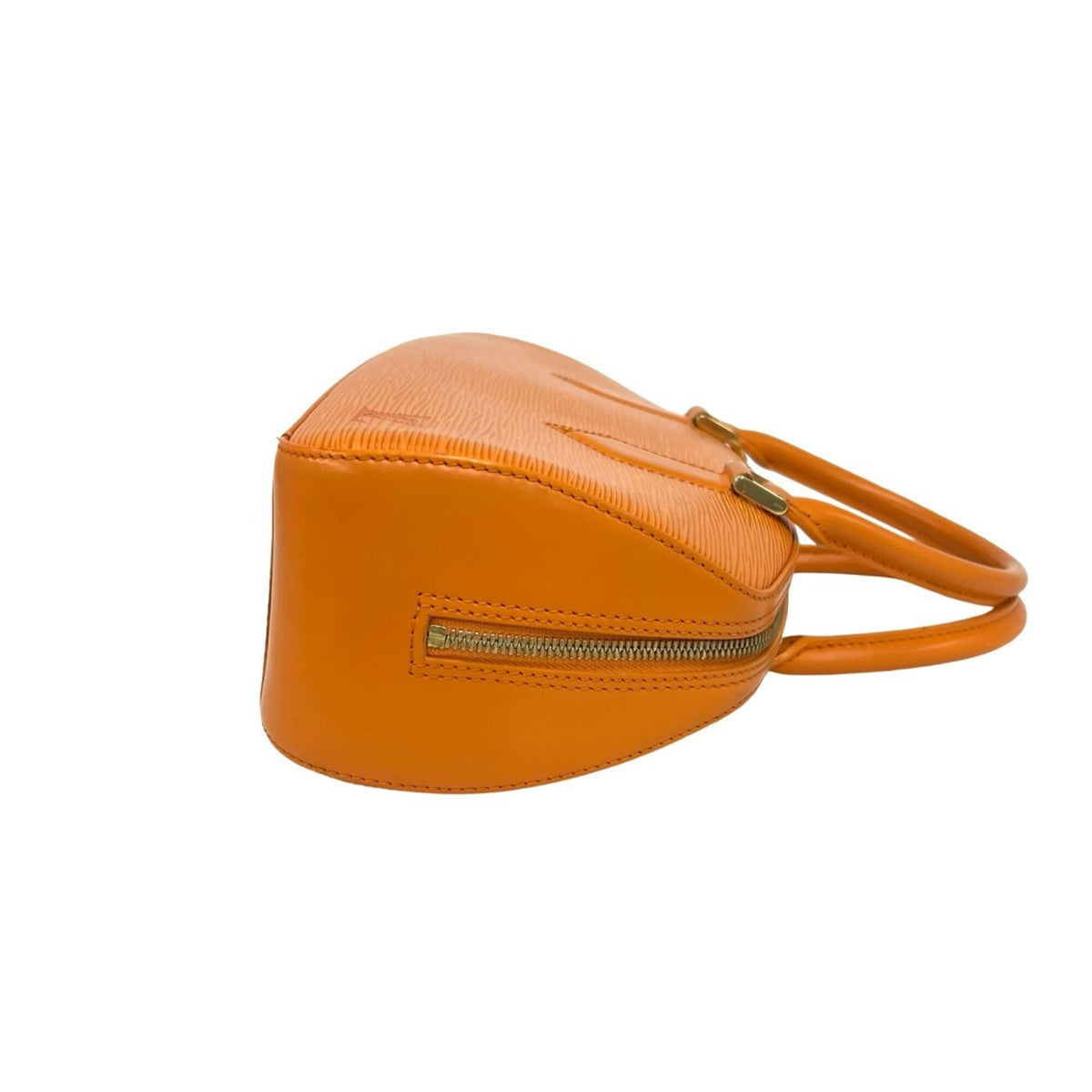 Louis Vuitton Orange Leather Boston Bag Handbag (Pre-Owned)