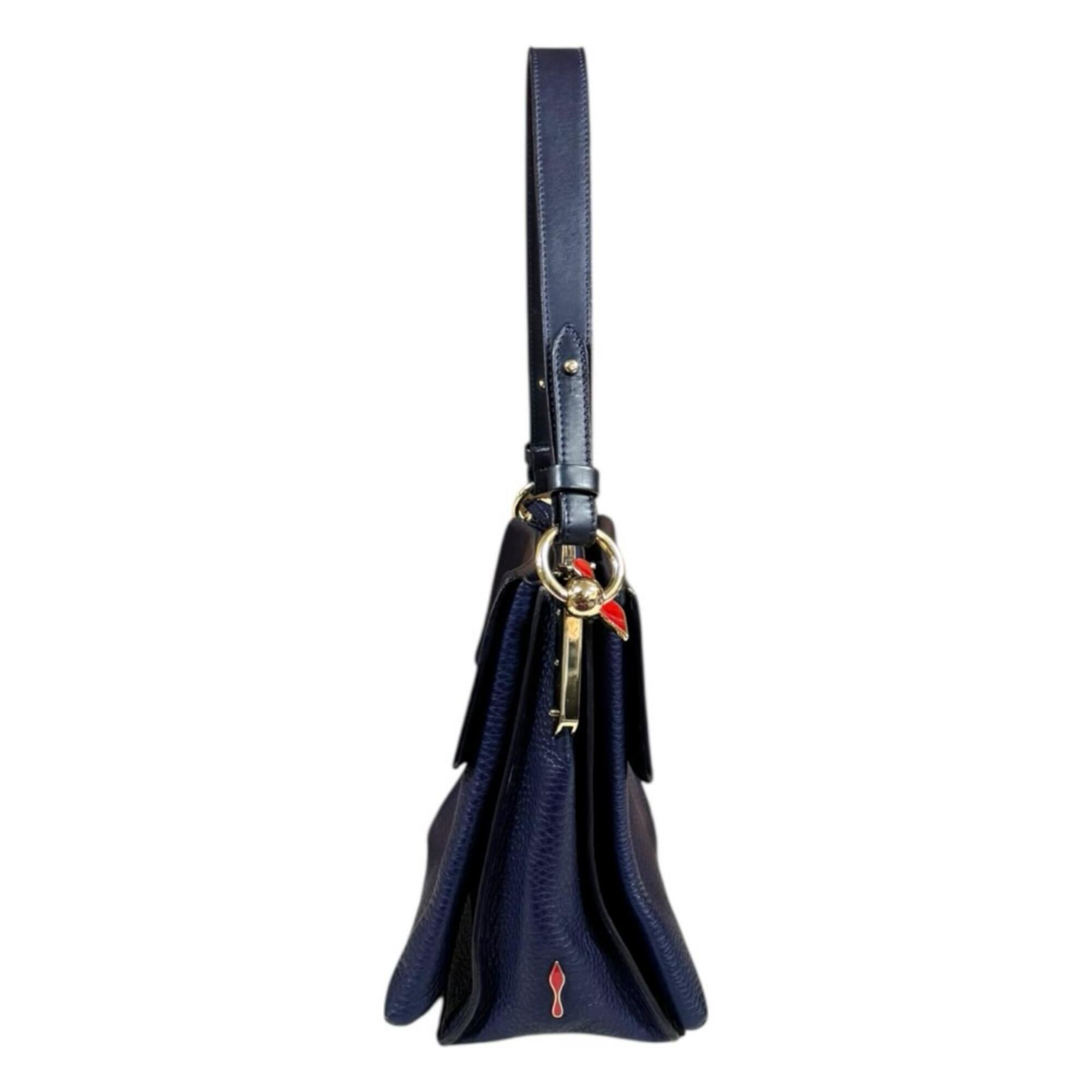 Christian Louboutin Navy Leather Shoulder Bag (Pre-Owned)