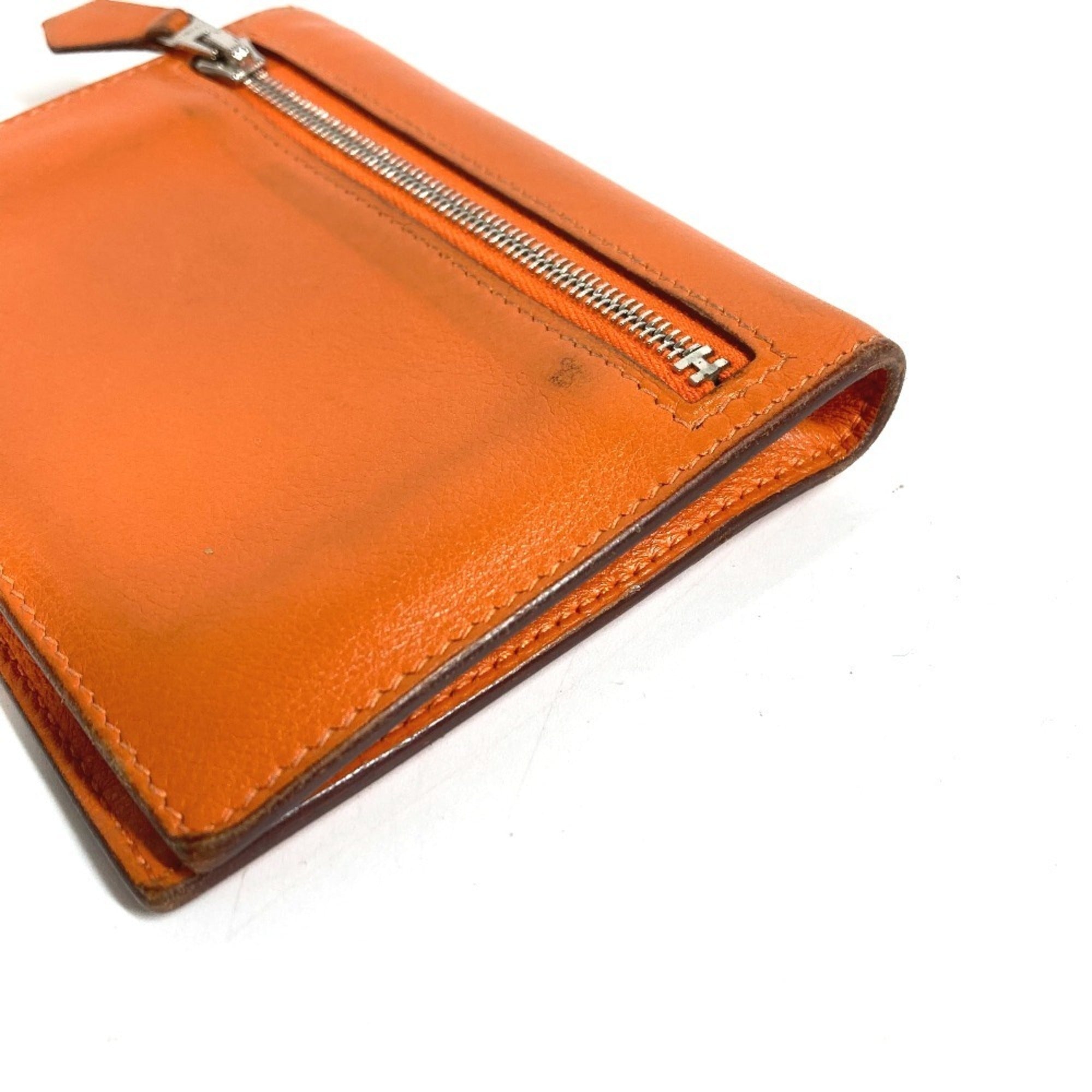 Hermes Orange Swift Leather Wallet (Bi-Fold) (Pre-Owned)