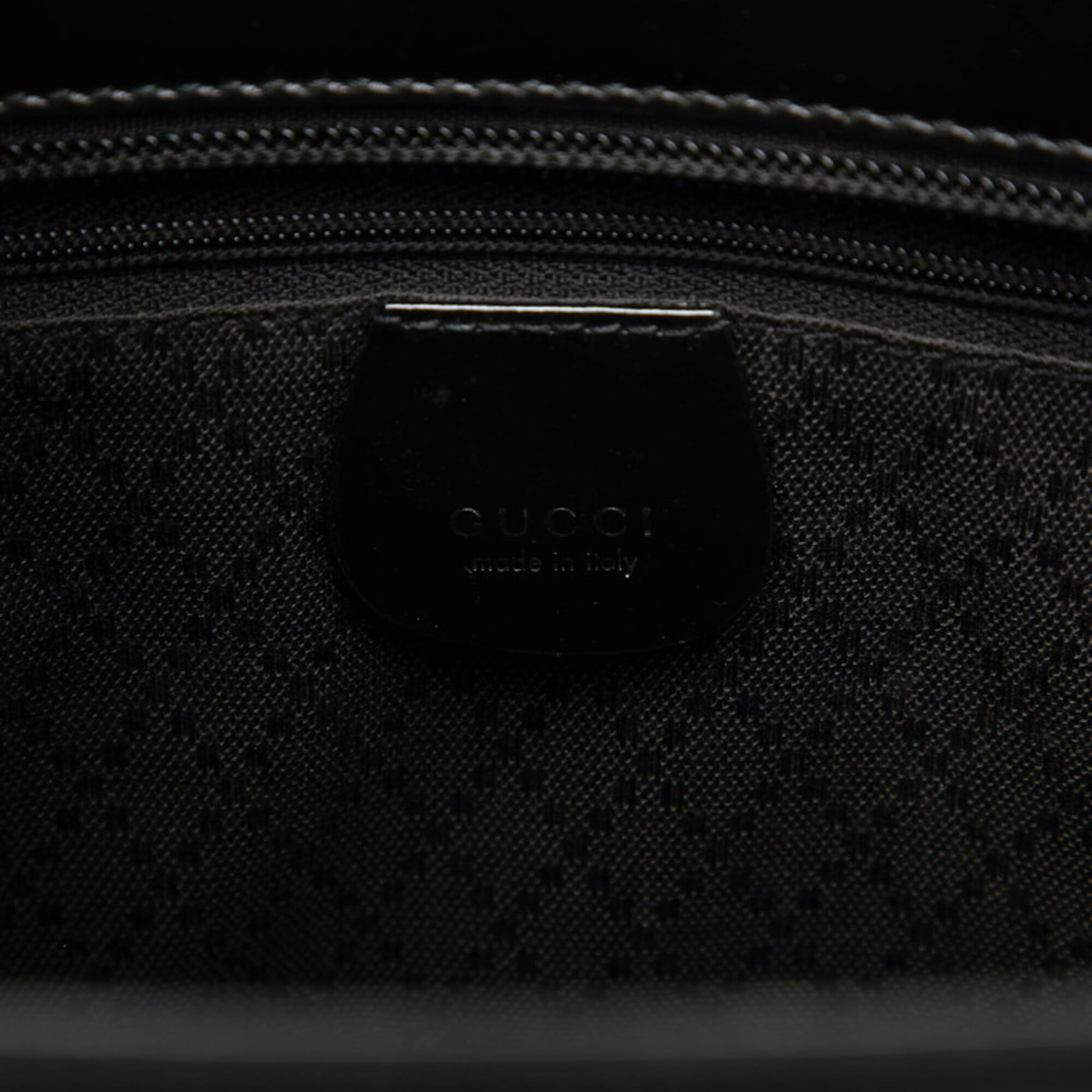 Gucci Black Nylon Leather Shoulder Bag Tote Bag (Pre-Owned)