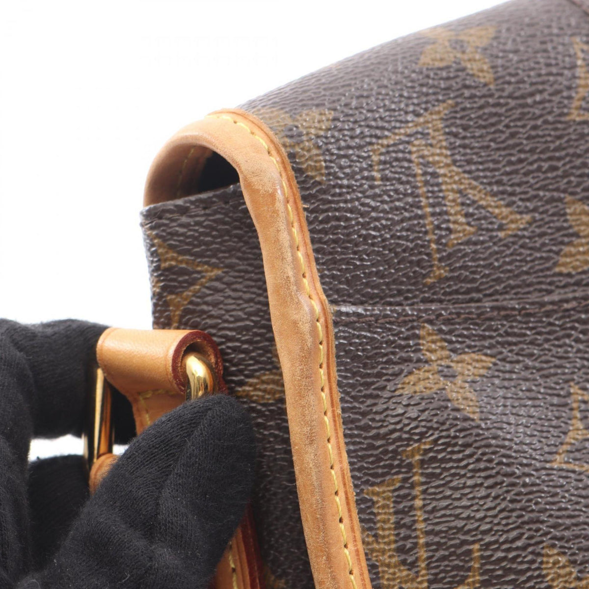 Louis Vuitton Brown Coated Canvas Pvc Monogram Leather Shoulder Bag (Pre-Owned)