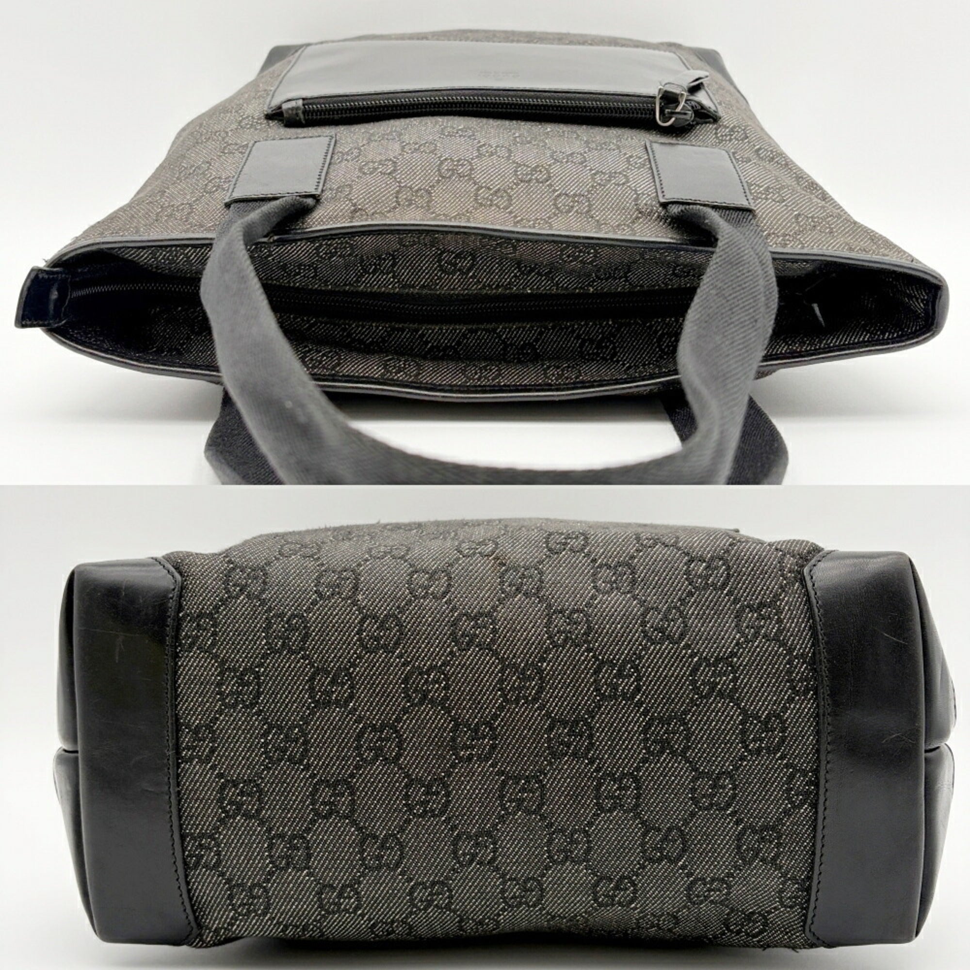 Gucci Black Gg Canvas Tote Bag (Pre-Owned)