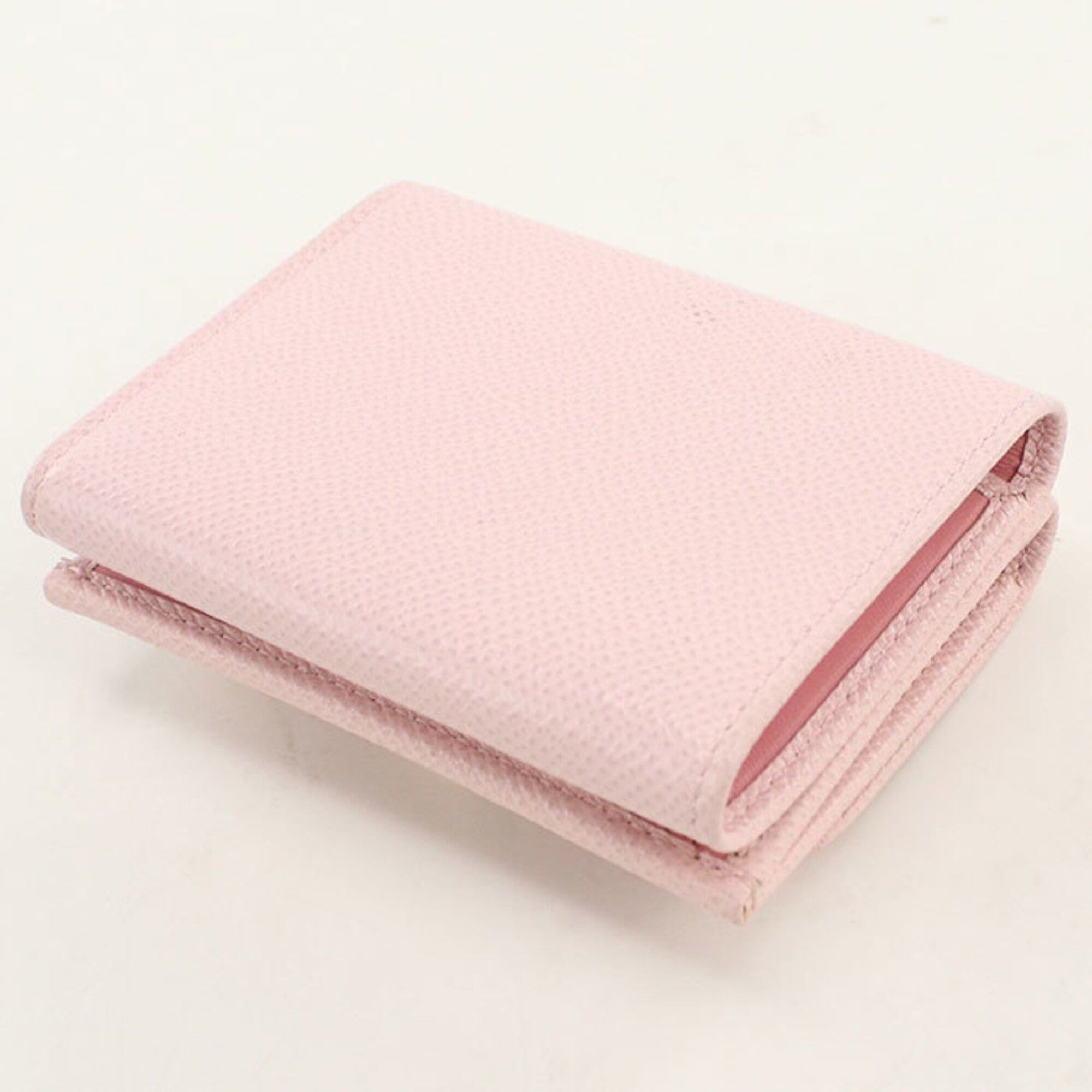Bvlgari Pink Leather Wallet (Tri-Fold) (Pre-Owned)