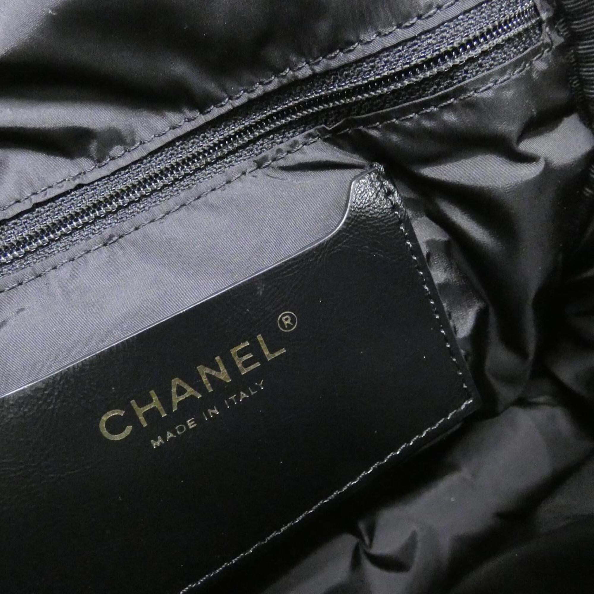 Chanel Black Velvet Nylon Backpack (Pre-Owned)