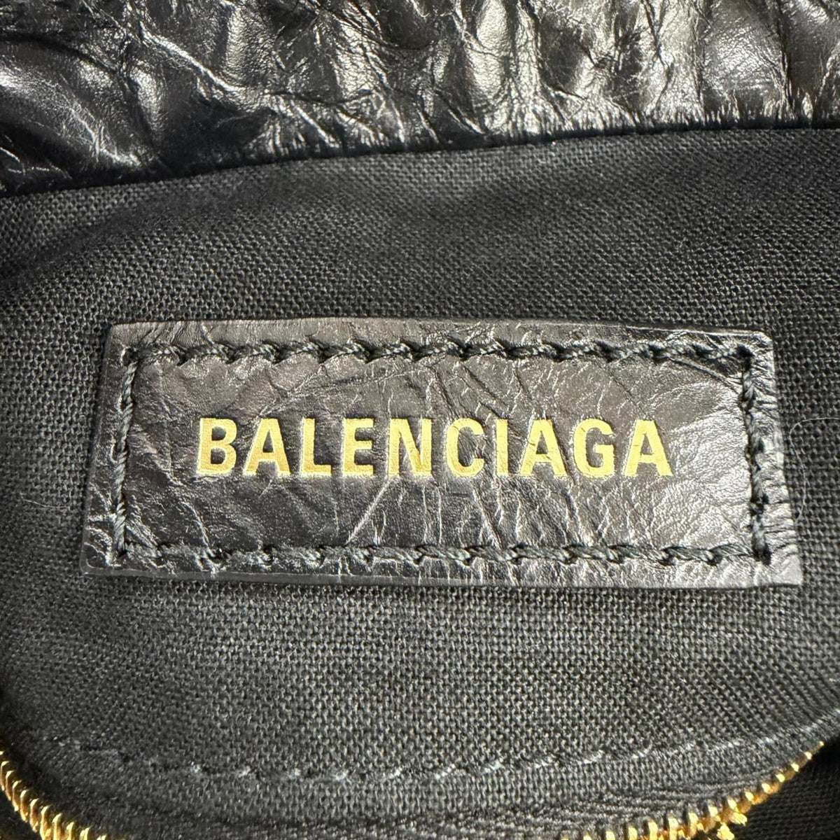 Balenciaga Black Leather Shoulder Bag Tote Bag (Pre-Owned)