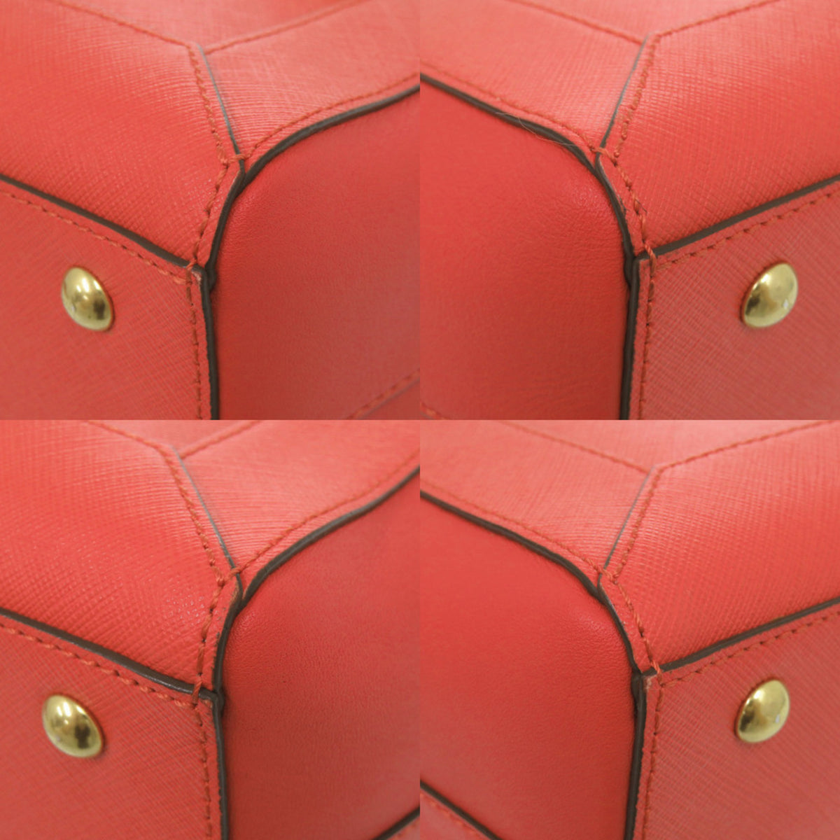 Mcm Red Color Leather Handbag (Pre-Owned)