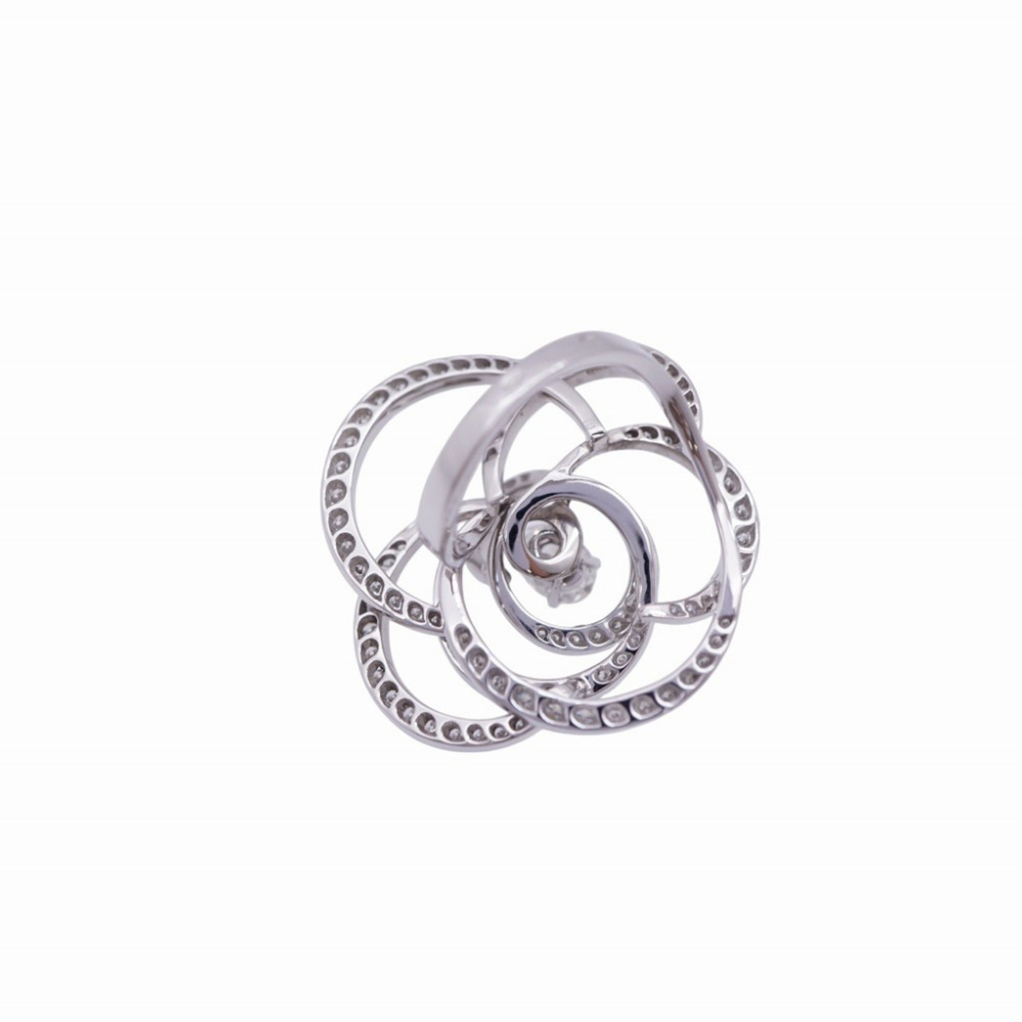 Chanel Camellia White White Gold (18K) Band Ring (Pre-Owned)