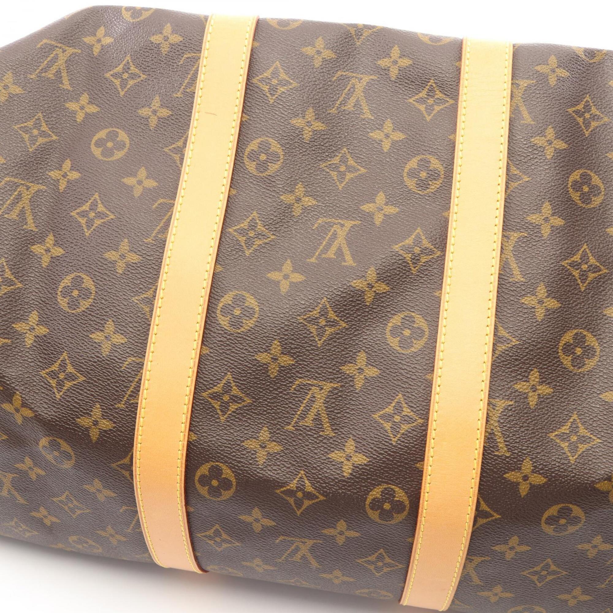 Louis Vuitton Brown Pvc Leather Boston Bag Handbag (Pre-Owned)