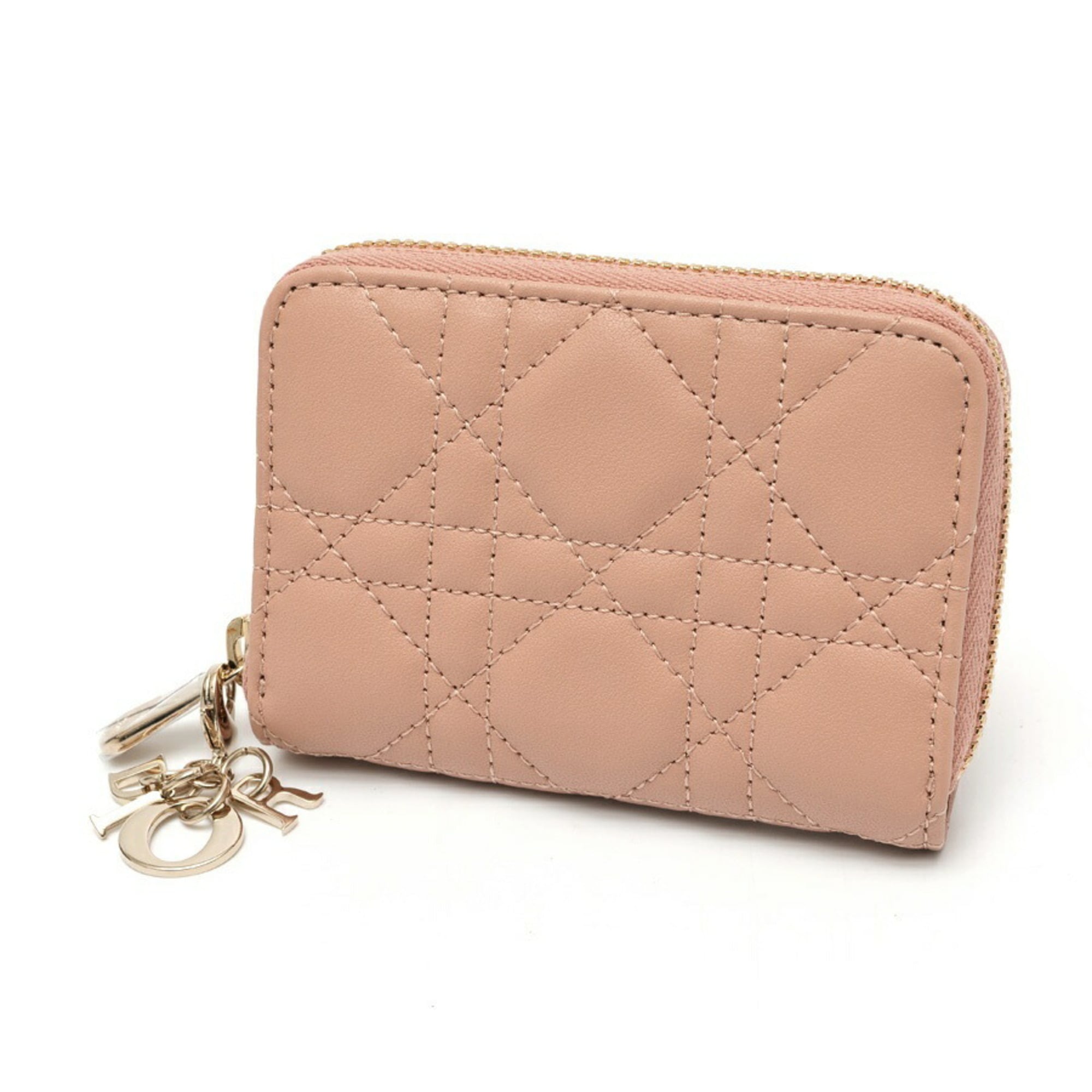 Christian Dior Lady Dior Leather Coin Purse/Coin Case (Pre-Owned)