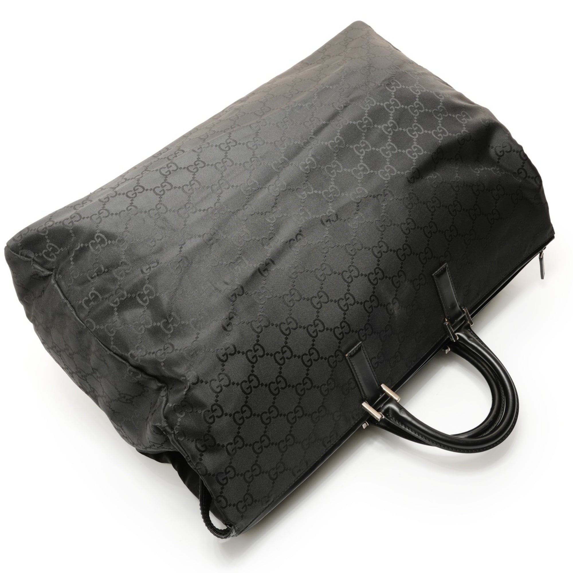Gucci Gg Canvas Black Gg Canvas Boston Bag (Pre-Owned)