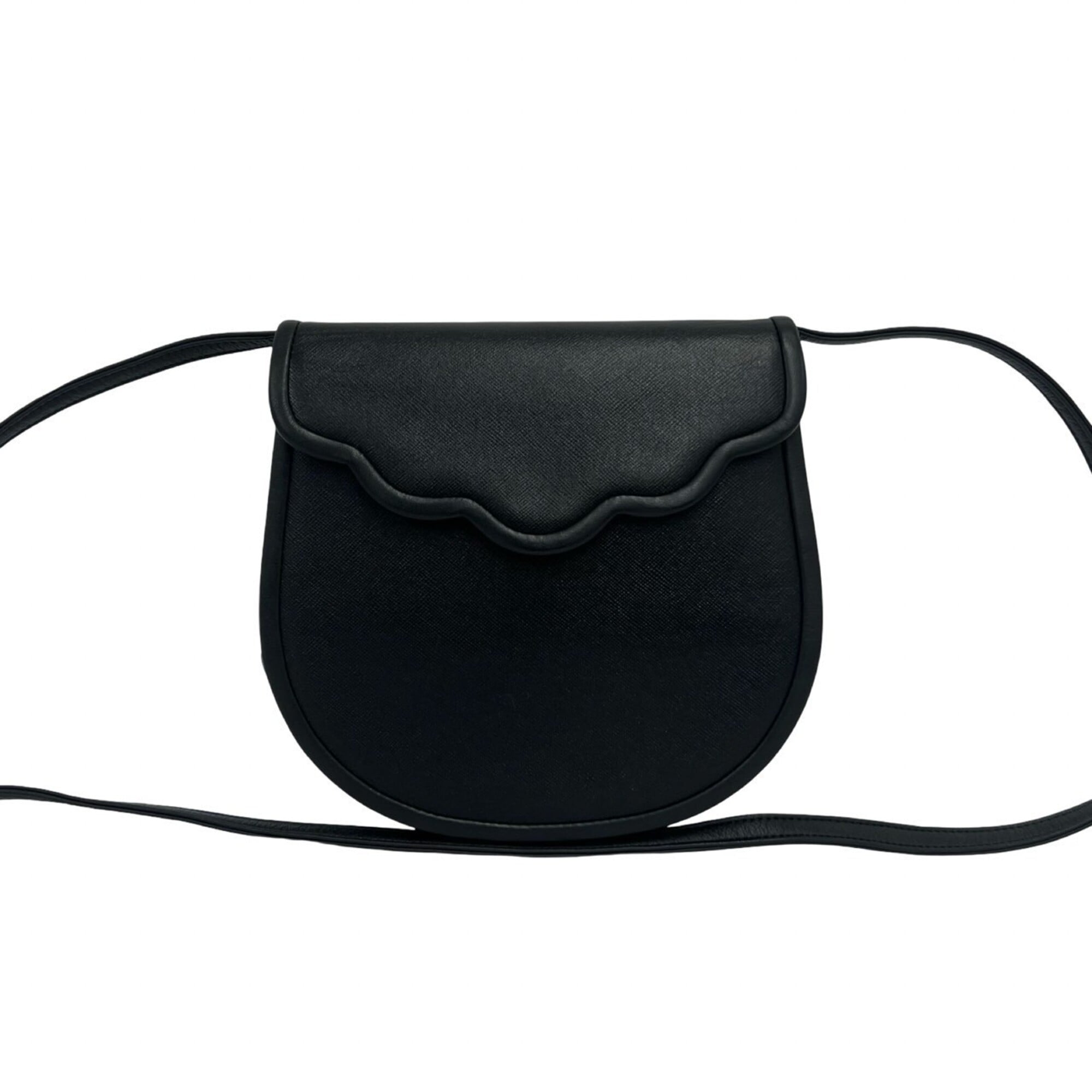 Yves Saint Laurent Black Leather Pochette Shoulder Bag (Pre-Owned)