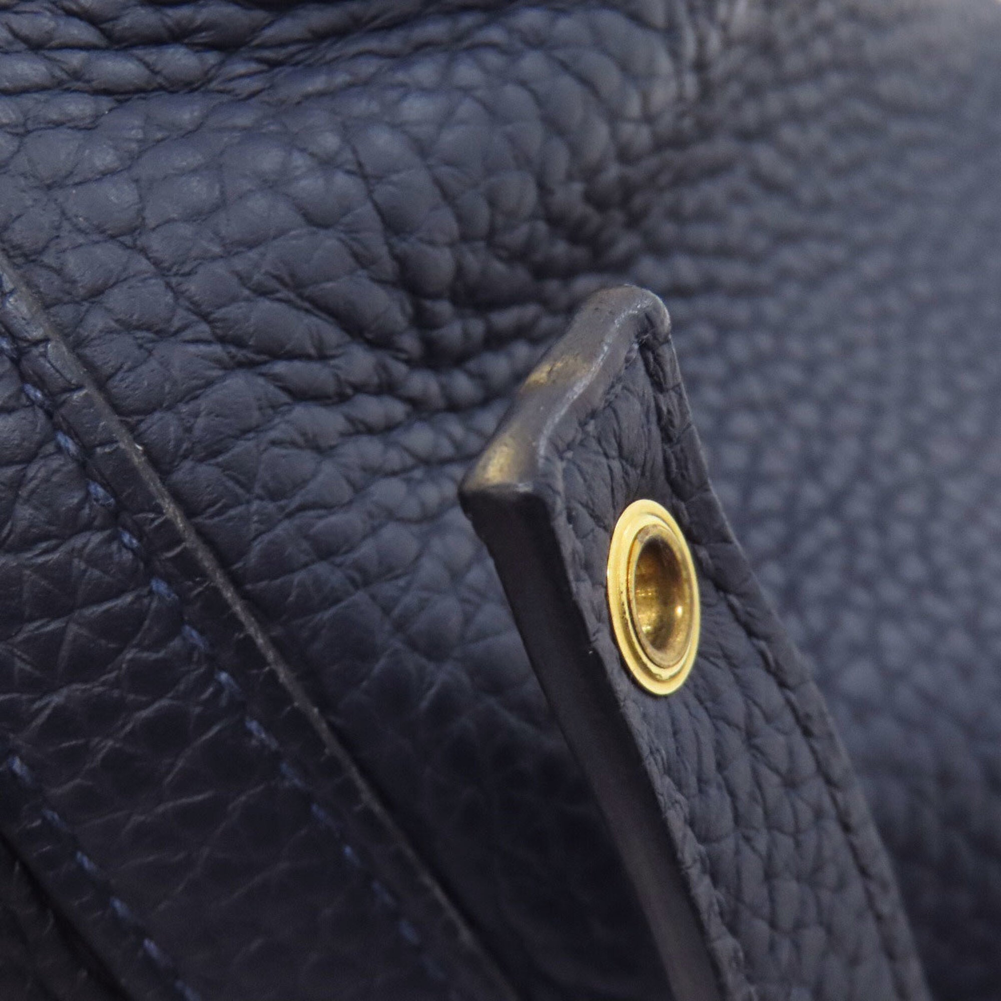 Hermes Picotin Black Navy Taurillon Clemence Leather Handbag (Pre-Owned)