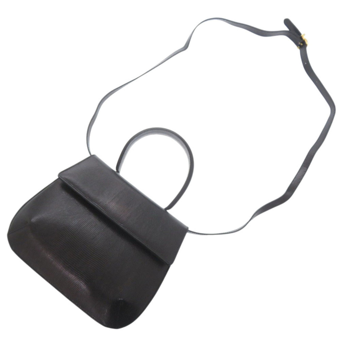 Salvatore Ferragamo Black Leather Handbag (Pre-Owned)