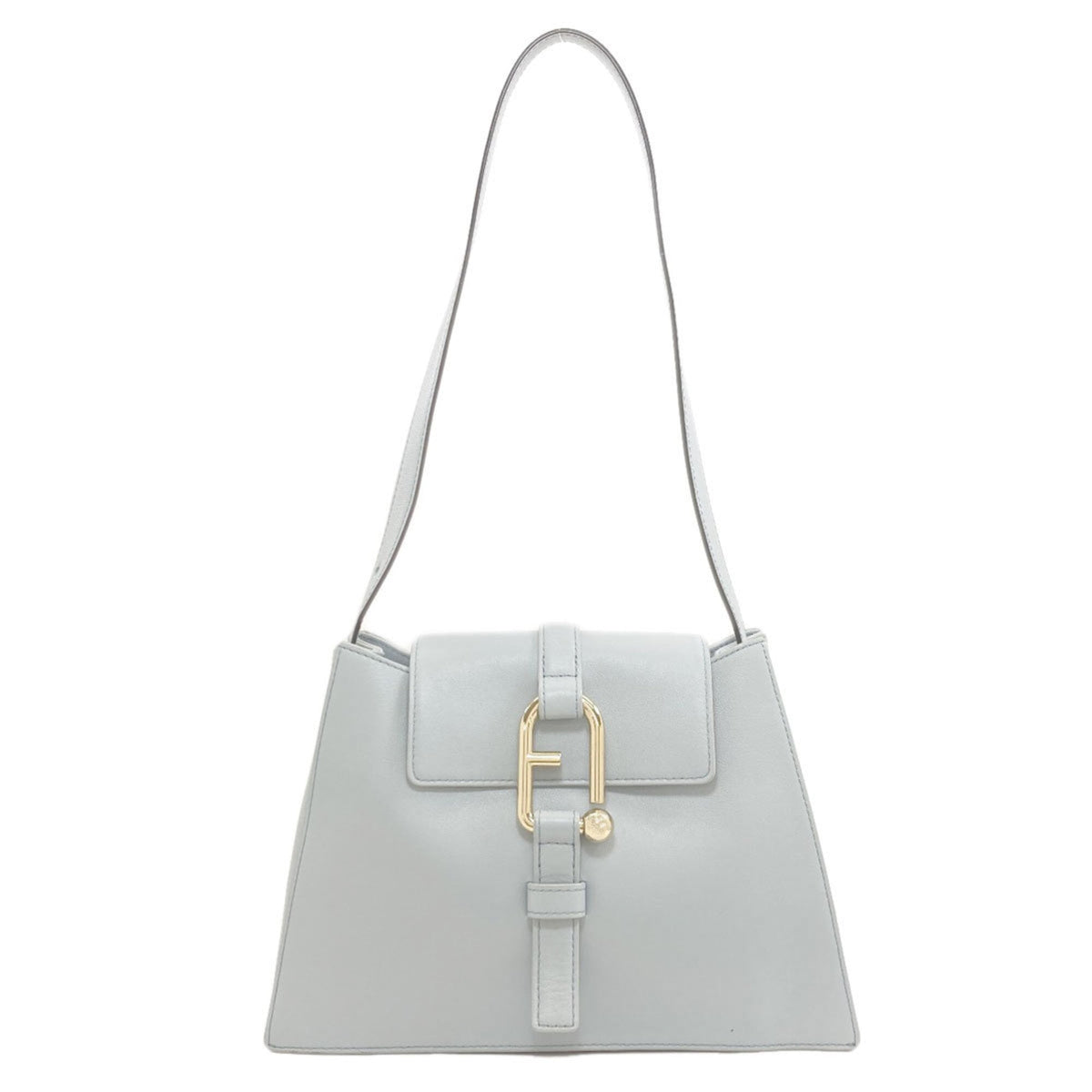 Furla Light Blue Leather Shoulder Bag (Pre-Owned)