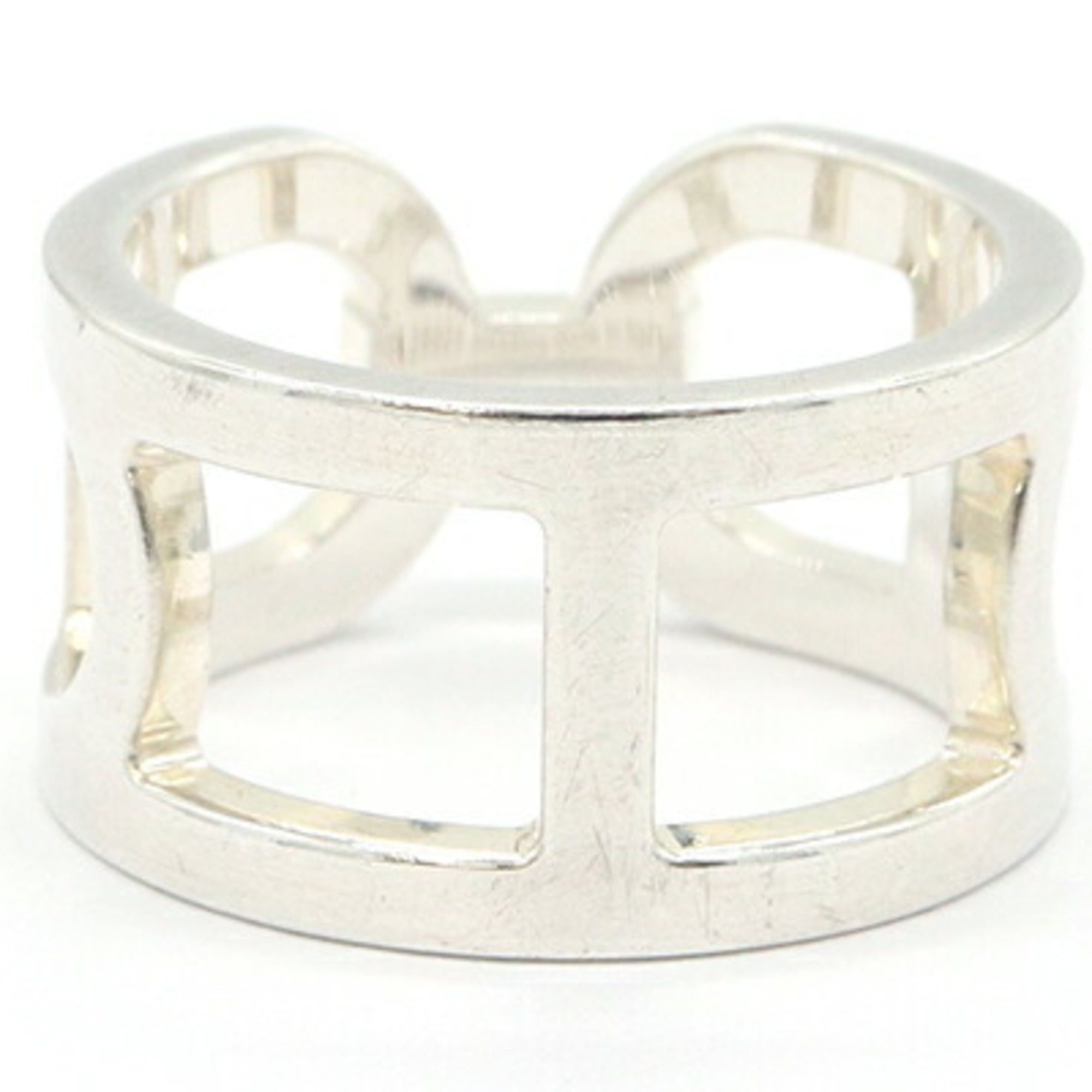 Hermes Chaine D'ancre Sterling Silver 925 Band Ring (Pre-Owned)