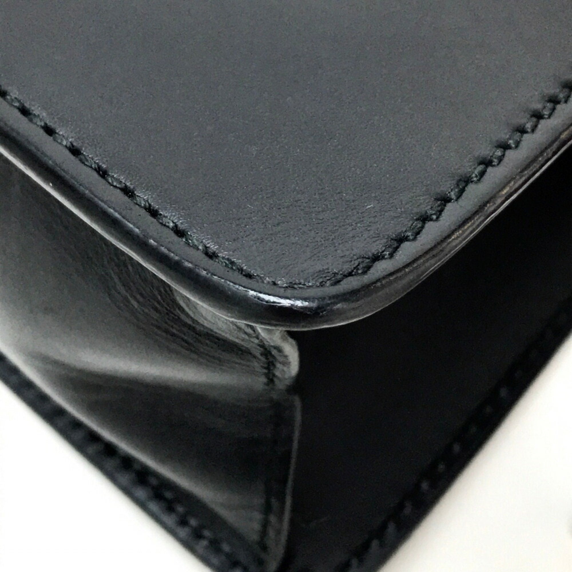 Gucci Black Leather Handbag Shoulder Bag (Pre-Owned)